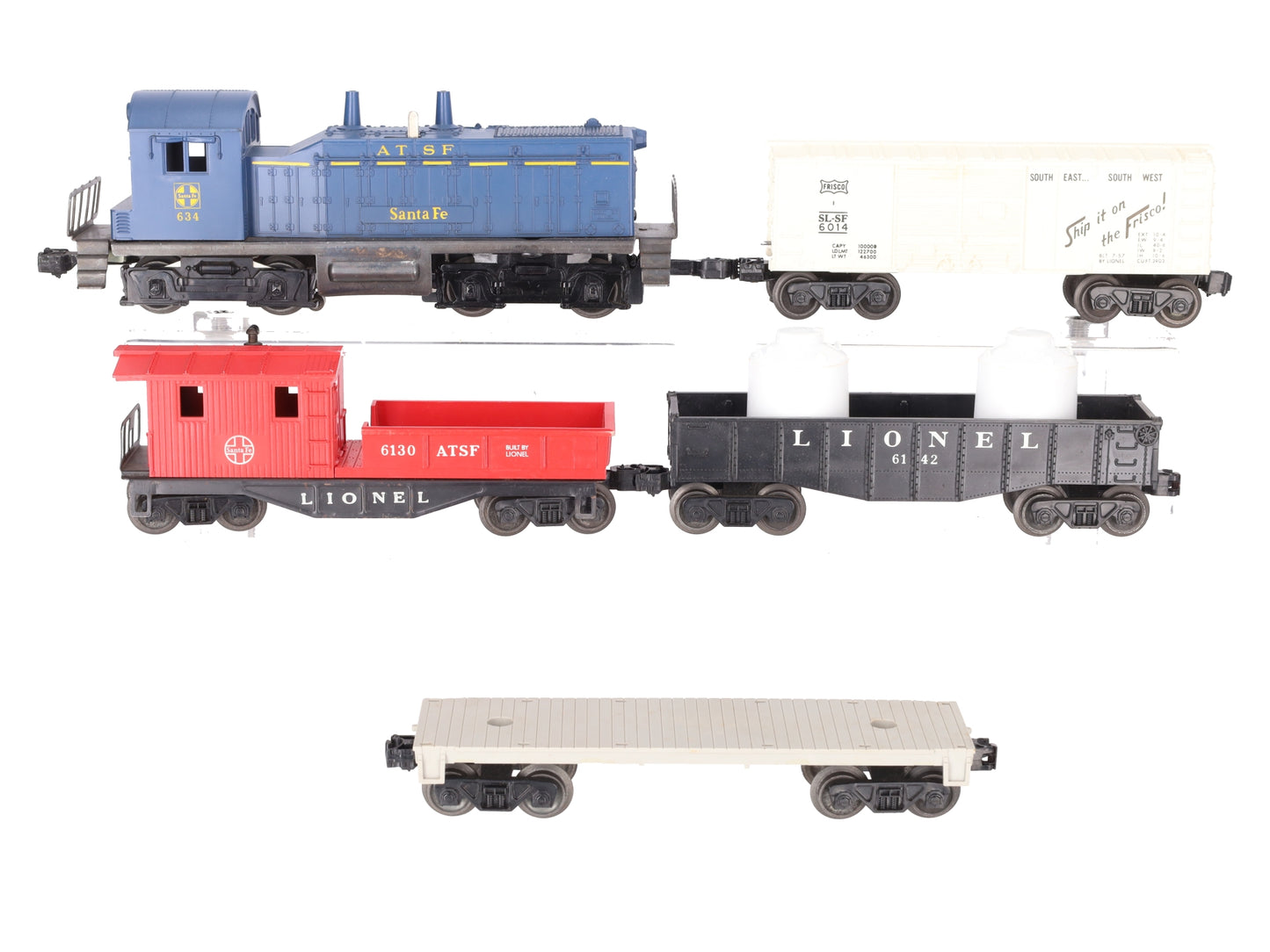 Lionel 11530 Vintage O 634 Diesel Set. 6014, 6142, 6402, 6130 VG/Box