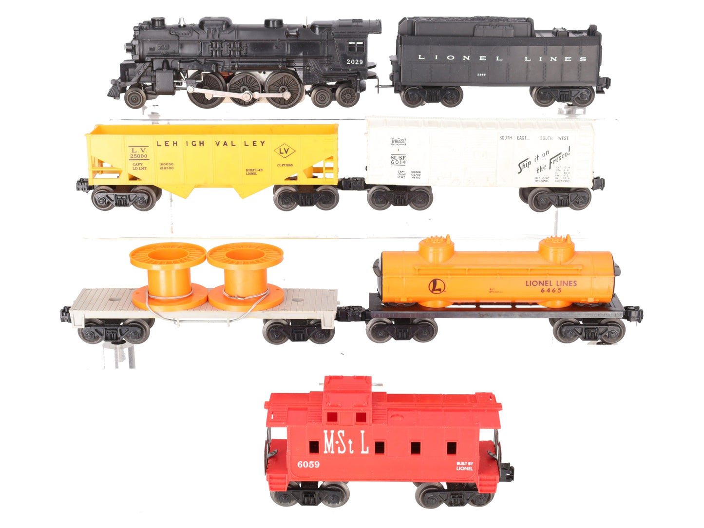 Lionel 11500 Vintage O 671 Steam Freight w/6176, 6465, 6014, 6059 VG/Box