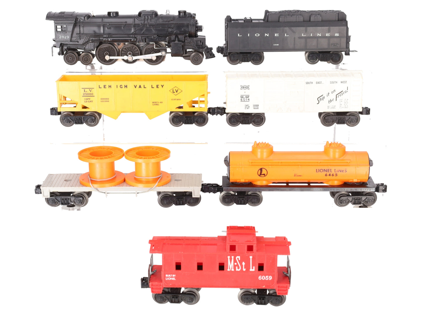 Lionel 11500 Vintage O 671 Steam Freight w/6176, 6465, 6014, 6059 VG/Box