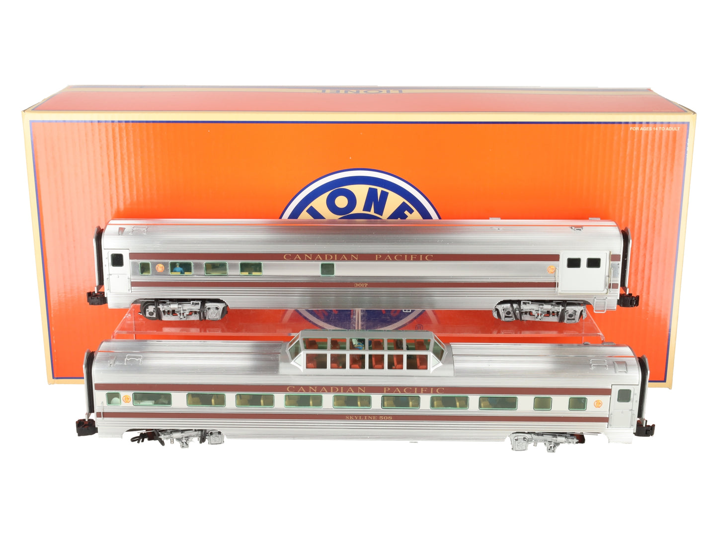 Lionel 6-25605 O Gauge Canadian Pacific 18" Aluminum Passenger Car (Set of 2)