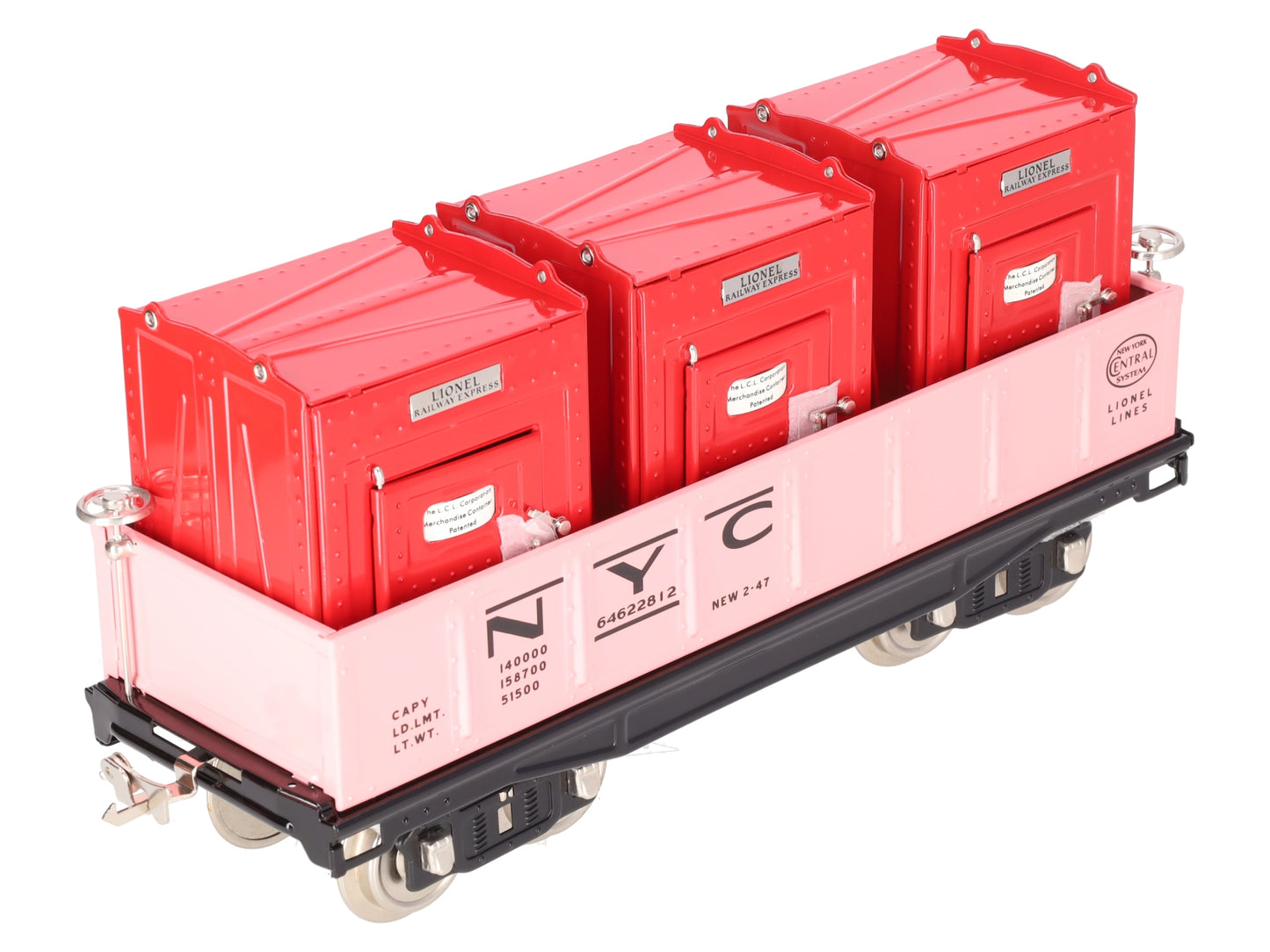 MTH / Lionel 11-30152 Std. Gauge New York Central Gondola Car w/ Containers #212 LN/Box