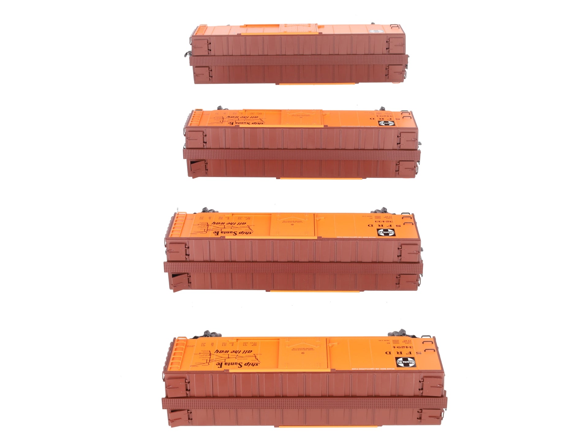 K-Line K766-1055A O-Gauge ATSF Super Chief Map Series Reefer Cars [4] LN/Box
