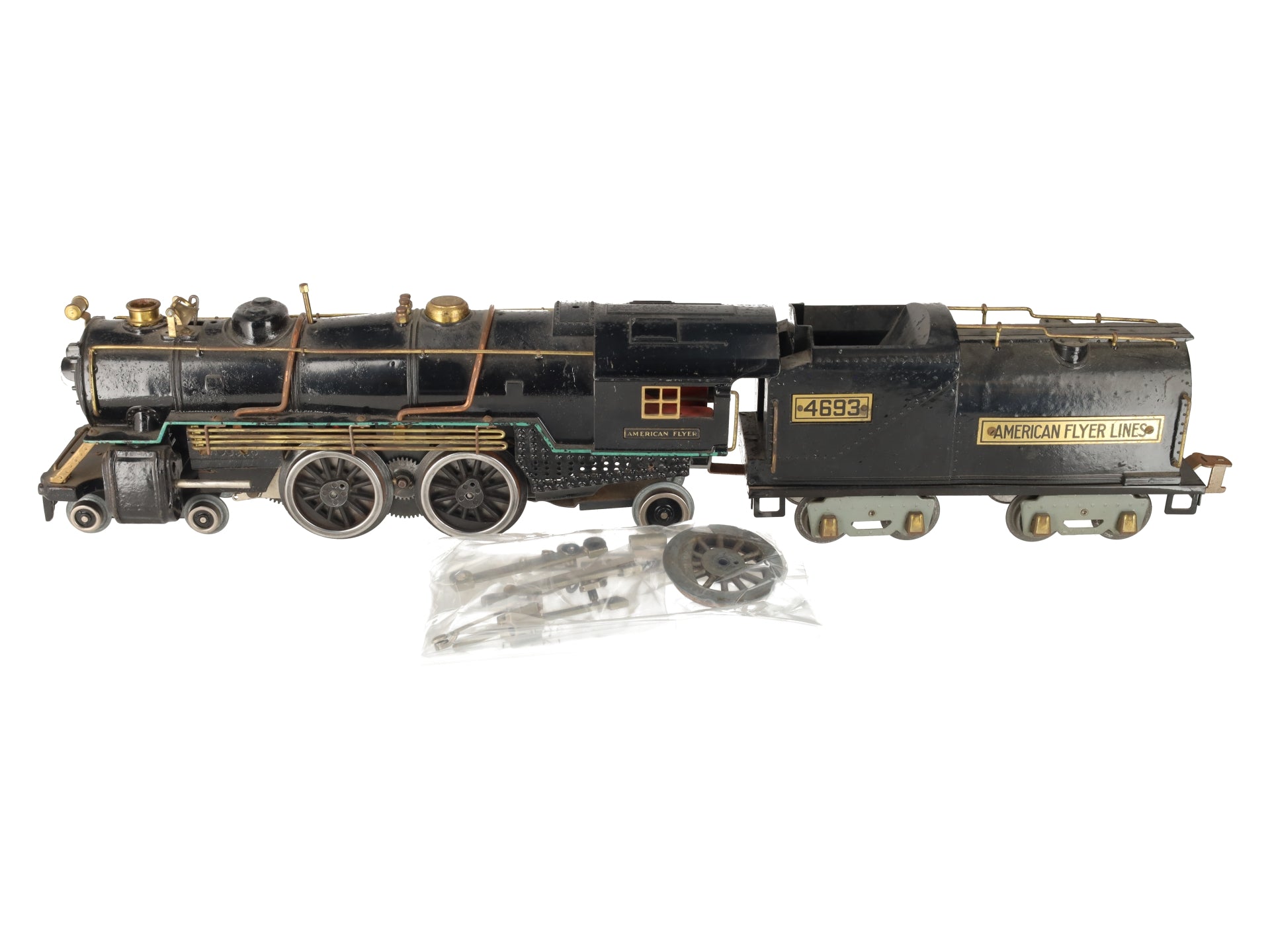 American Flyer 4693 Vintage Std Gauge 4-4-2 Die-Cast Steam Locomotive w/ Tender