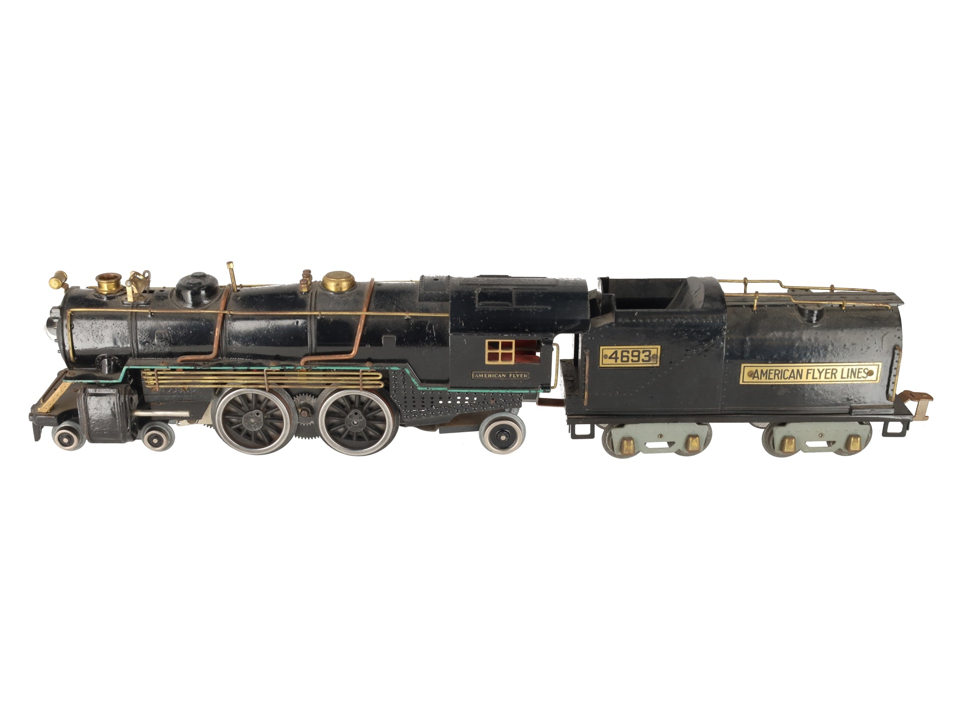 American Flyer 4693 Vintage Std Gauge 4-4-2 Die-Cast Steam Locomotive w/ Tender