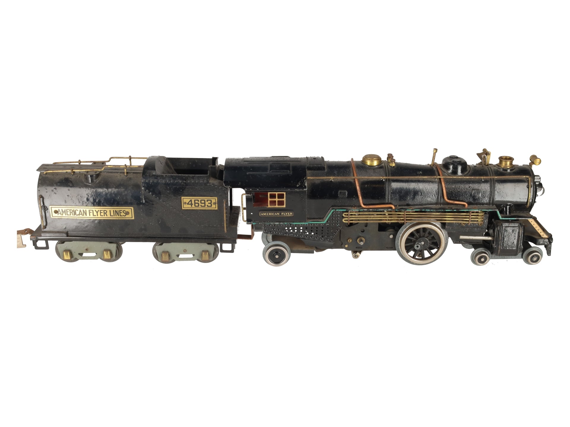 American Flyer 4693 Vintage Std Gauge 4-4-2 Die-Cast Steam Locomotive w/ Tender