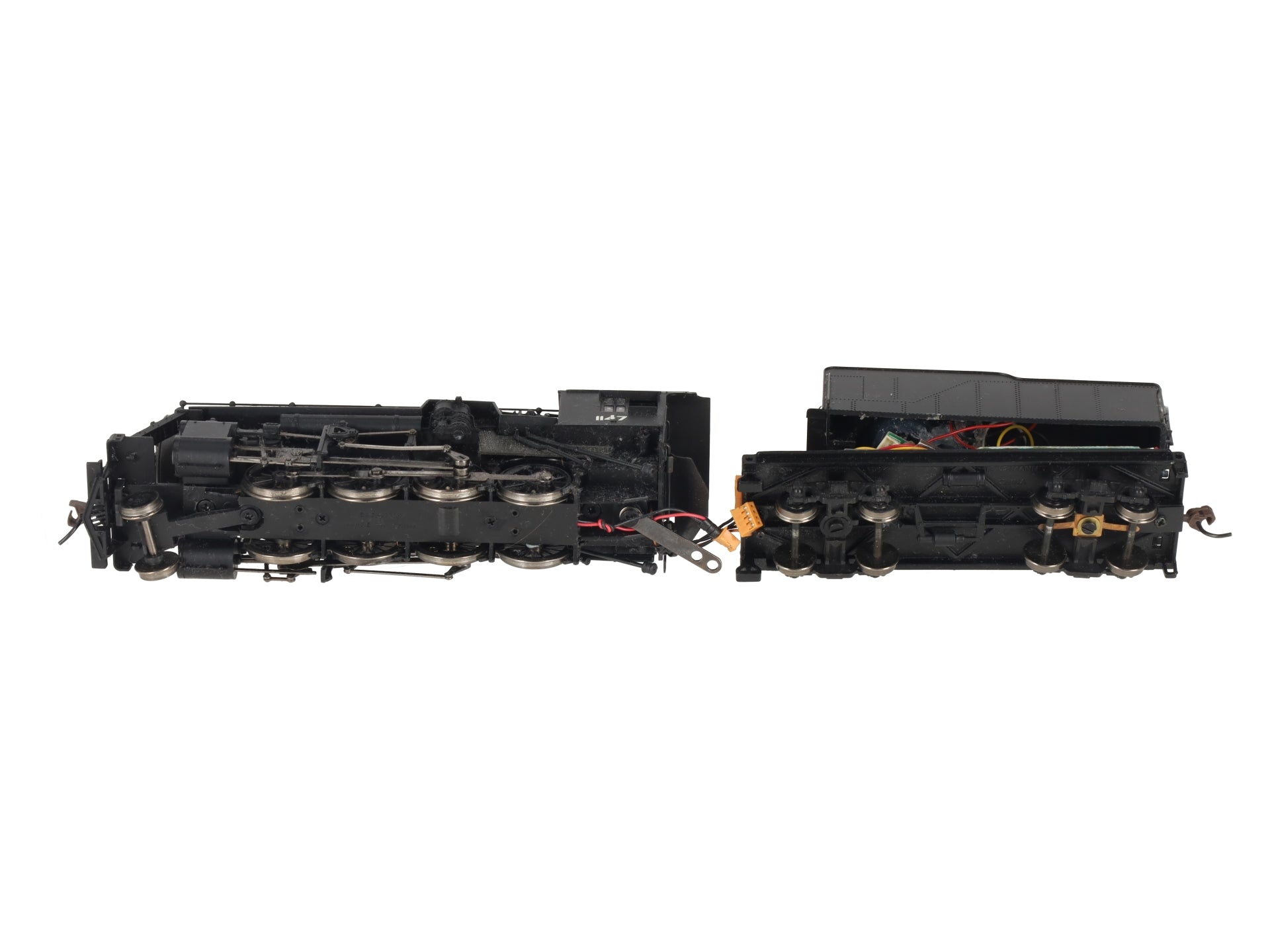 Bachmann 82307 HO Black Undecorated Baldwin 4-6-0 Steam Locomotive & Tender/Box