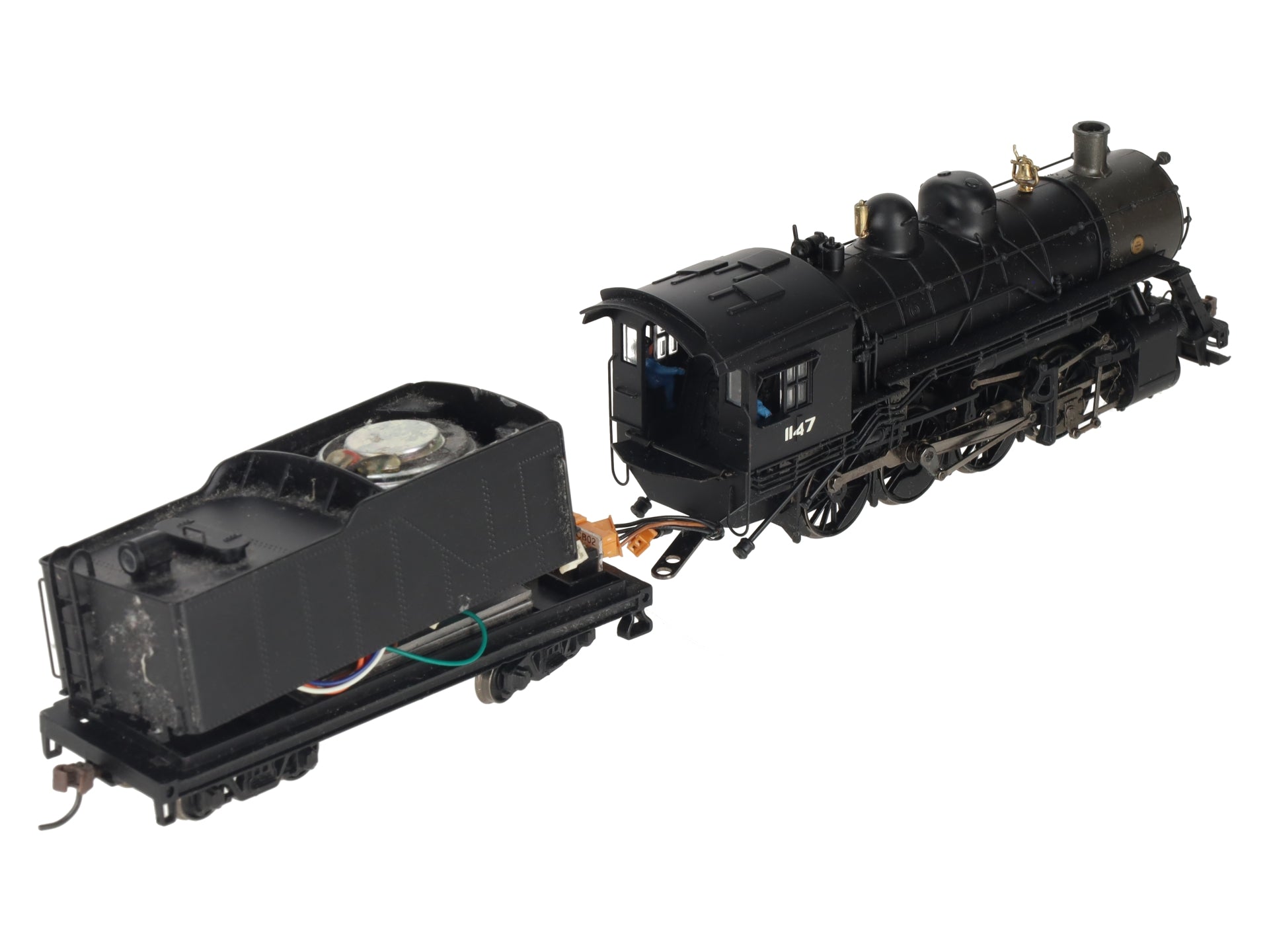 Bachmann 82307 HO Black Undecorated Baldwin 4-6-0 Steam Locomotive & Tender/Box