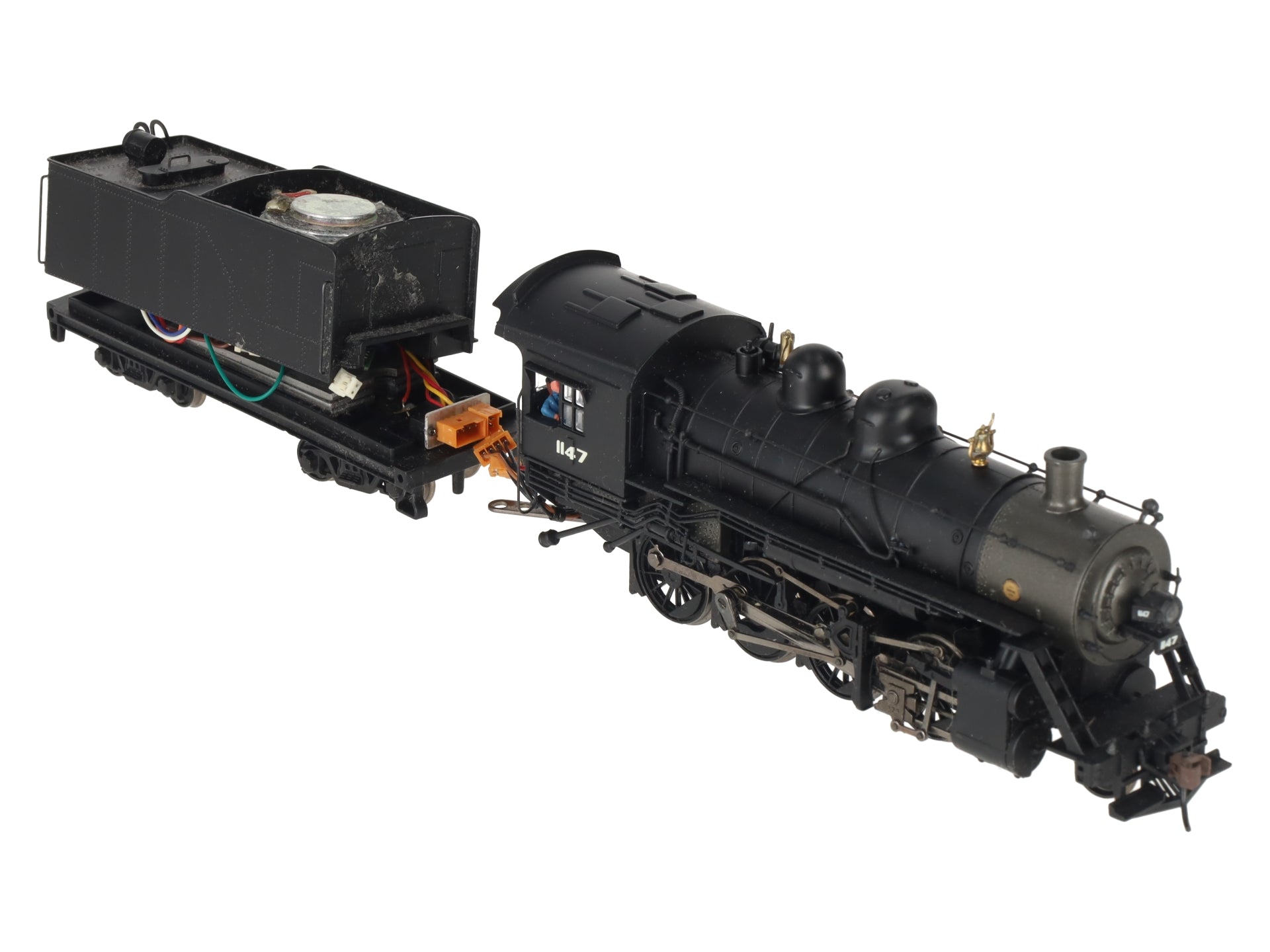 Bachmann 82307 HO Black Undecorated Baldwin 4-6-0 Steam Locomotive & Tender/Box