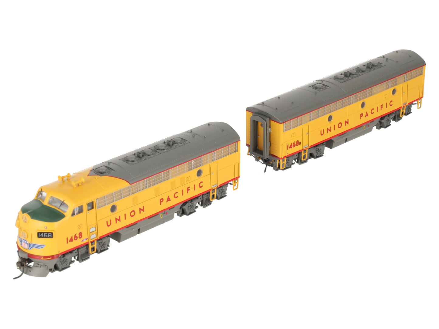 Broadway Limited 427 HO Scale Union Pacific F7 AB Diesel Set EX/Box