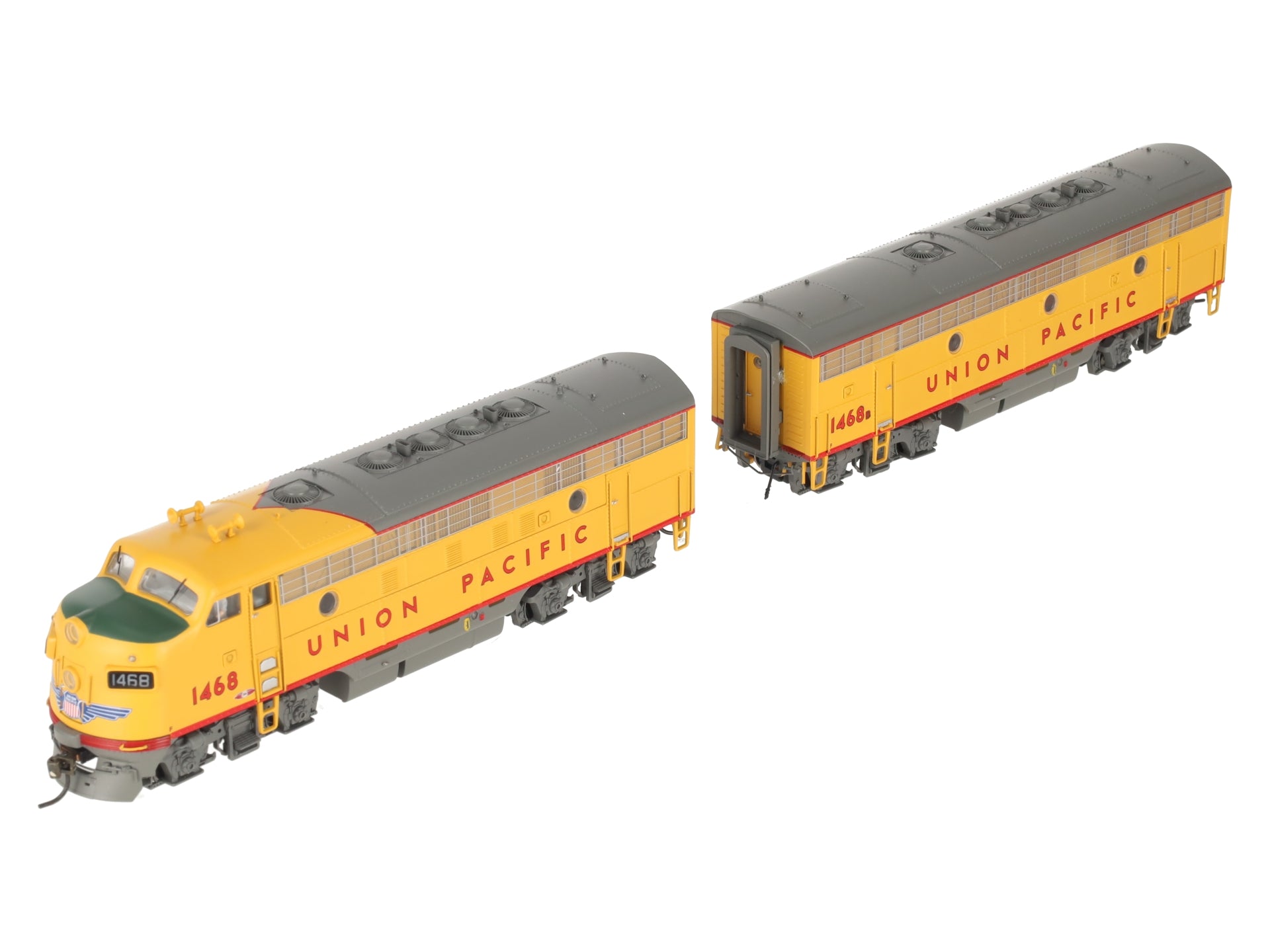 Broadway Limited 427 HO Scale Union Pacific F7 AB Diesel Set EX/Box