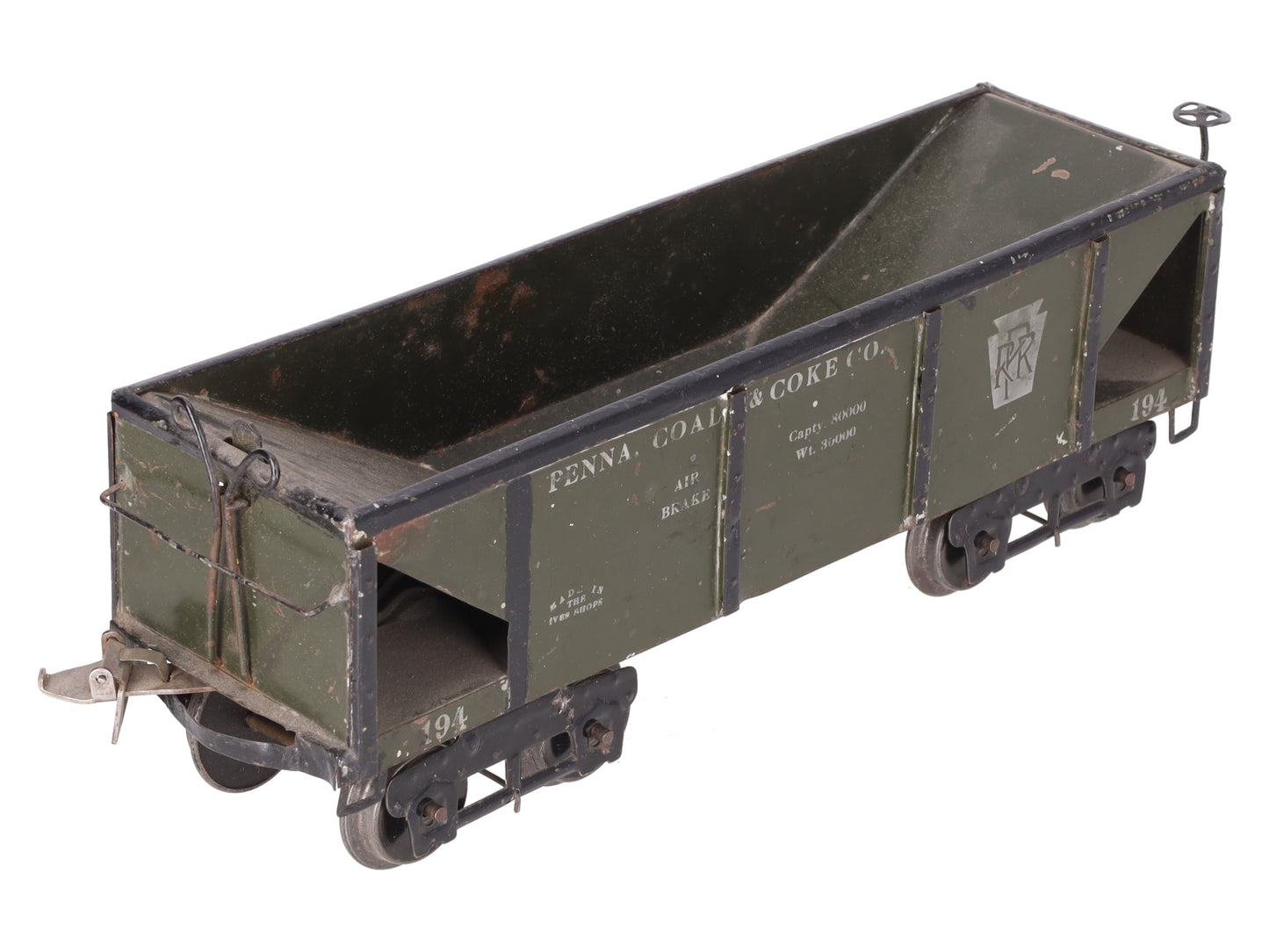 Ives 194 Vintage Standard Gauge Pennsylvania Railroad Coal and Coke Co. Hopper VG