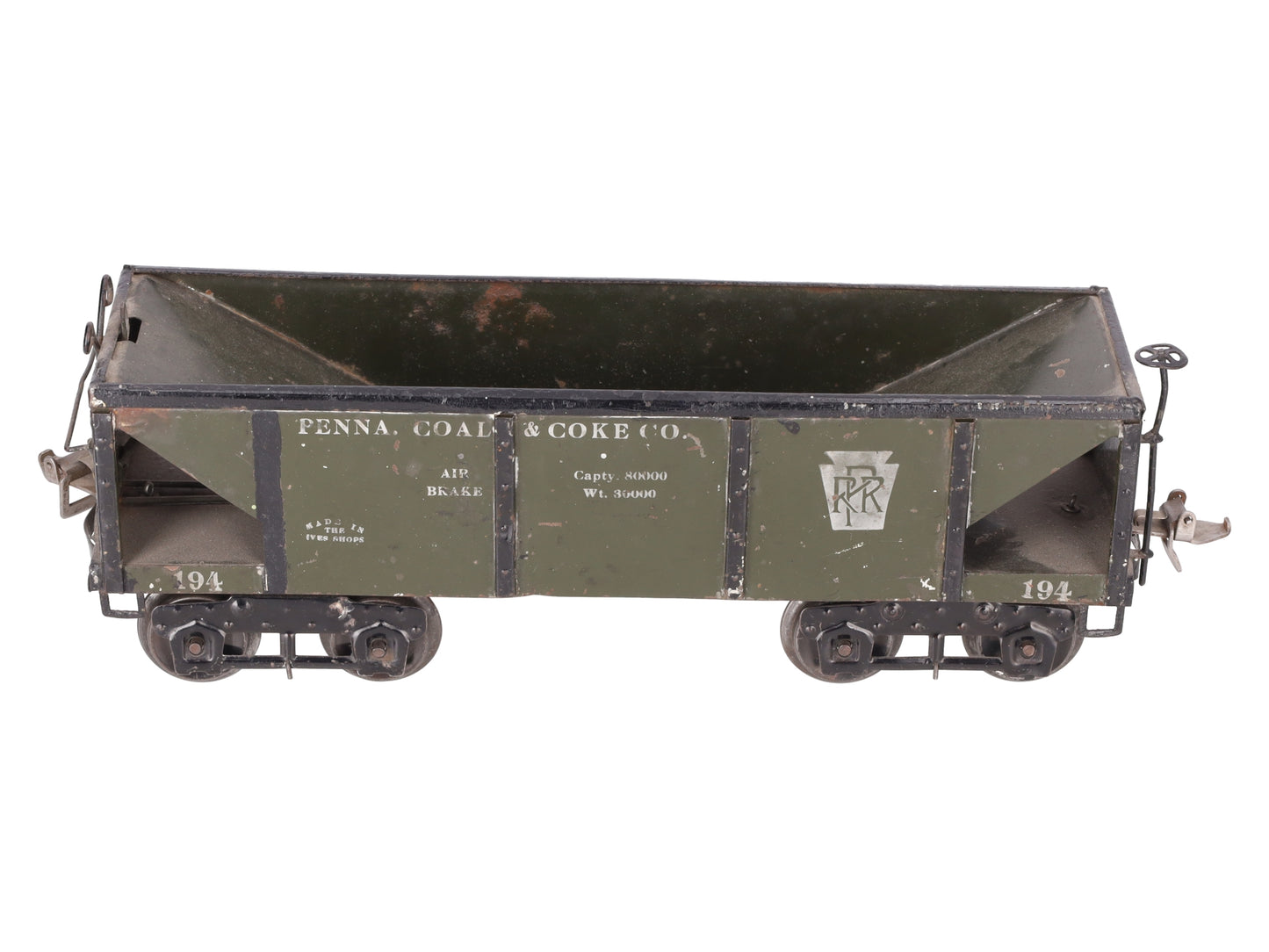 Ives 194 Vintage Standard Gauge Pennsylvania Railroad Coal and Coke Co. Hopper VG