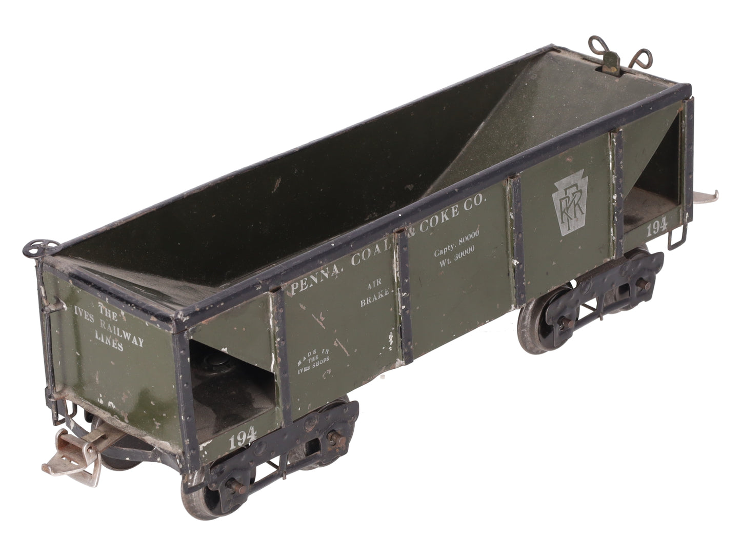 Ives 194 Vintage Standard Gauge Pennsylvania Railroad Coal and Coke Co. Hopper VG