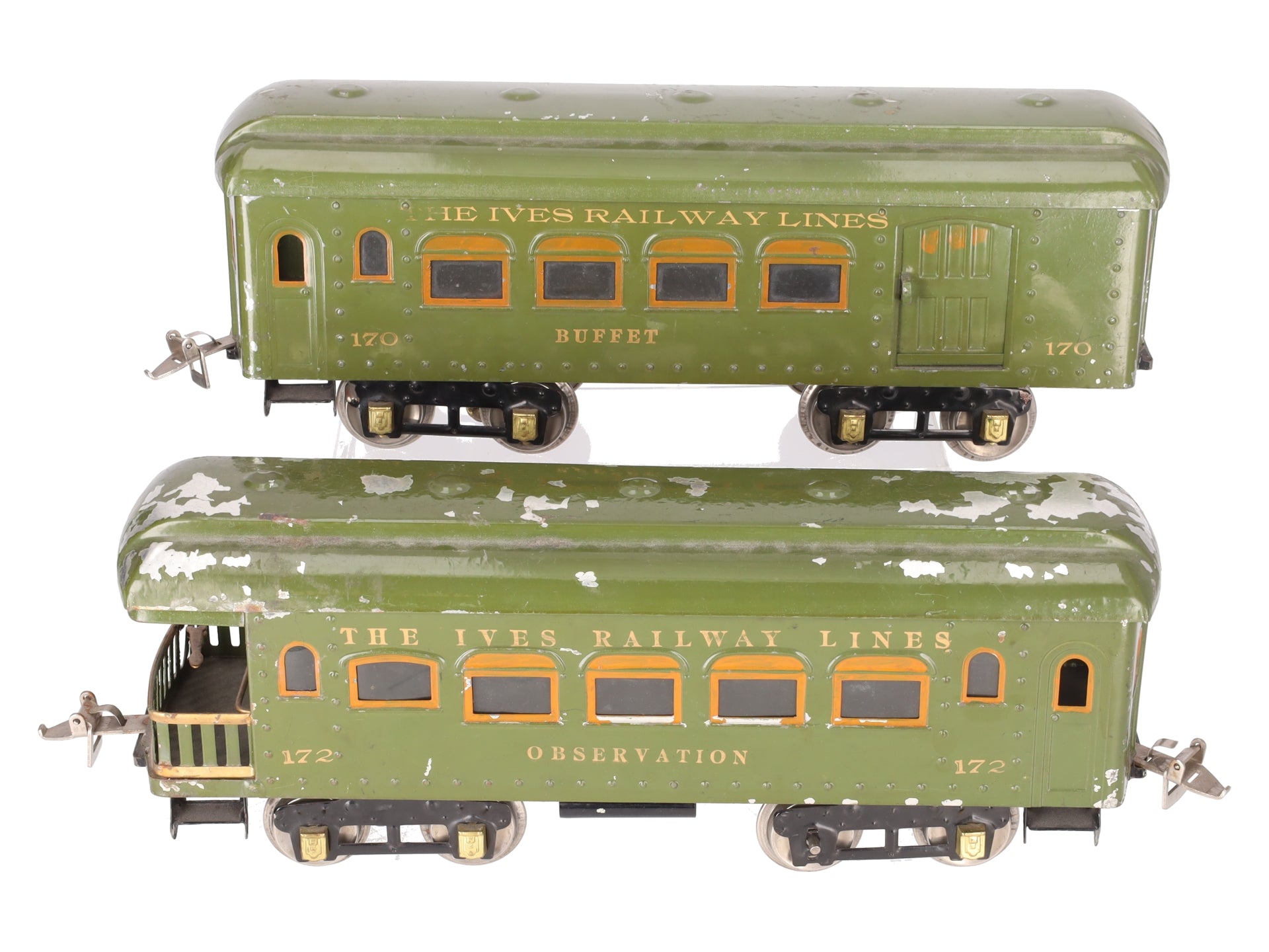 Ives 170/172 Vintage Standard Gauge The Ives Railway Lines Passenger Cars [2] VG