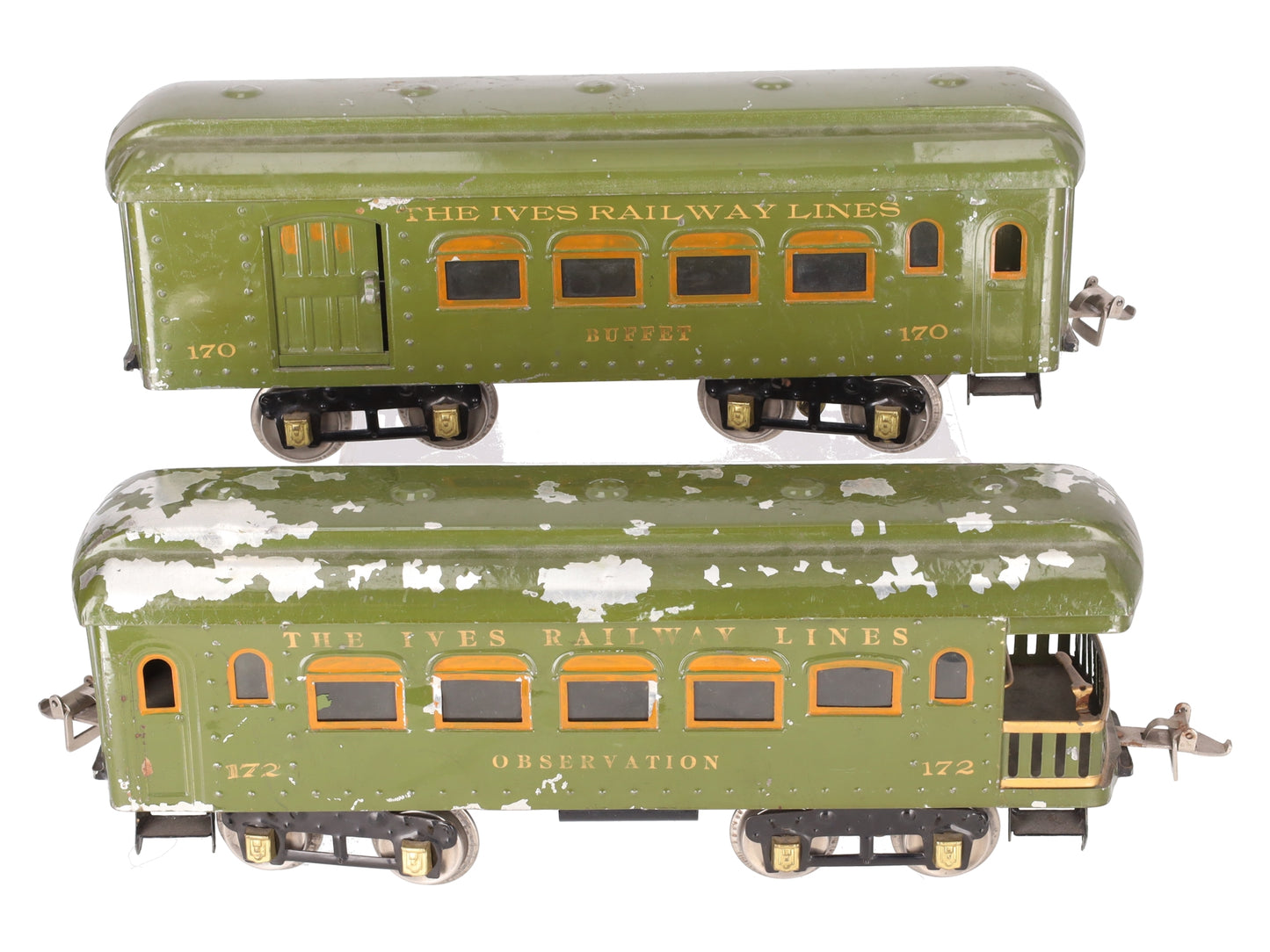Ives 170/172 Vintage Standard Gauge The Ives Railway Lines Passenger Cars [2] VG
