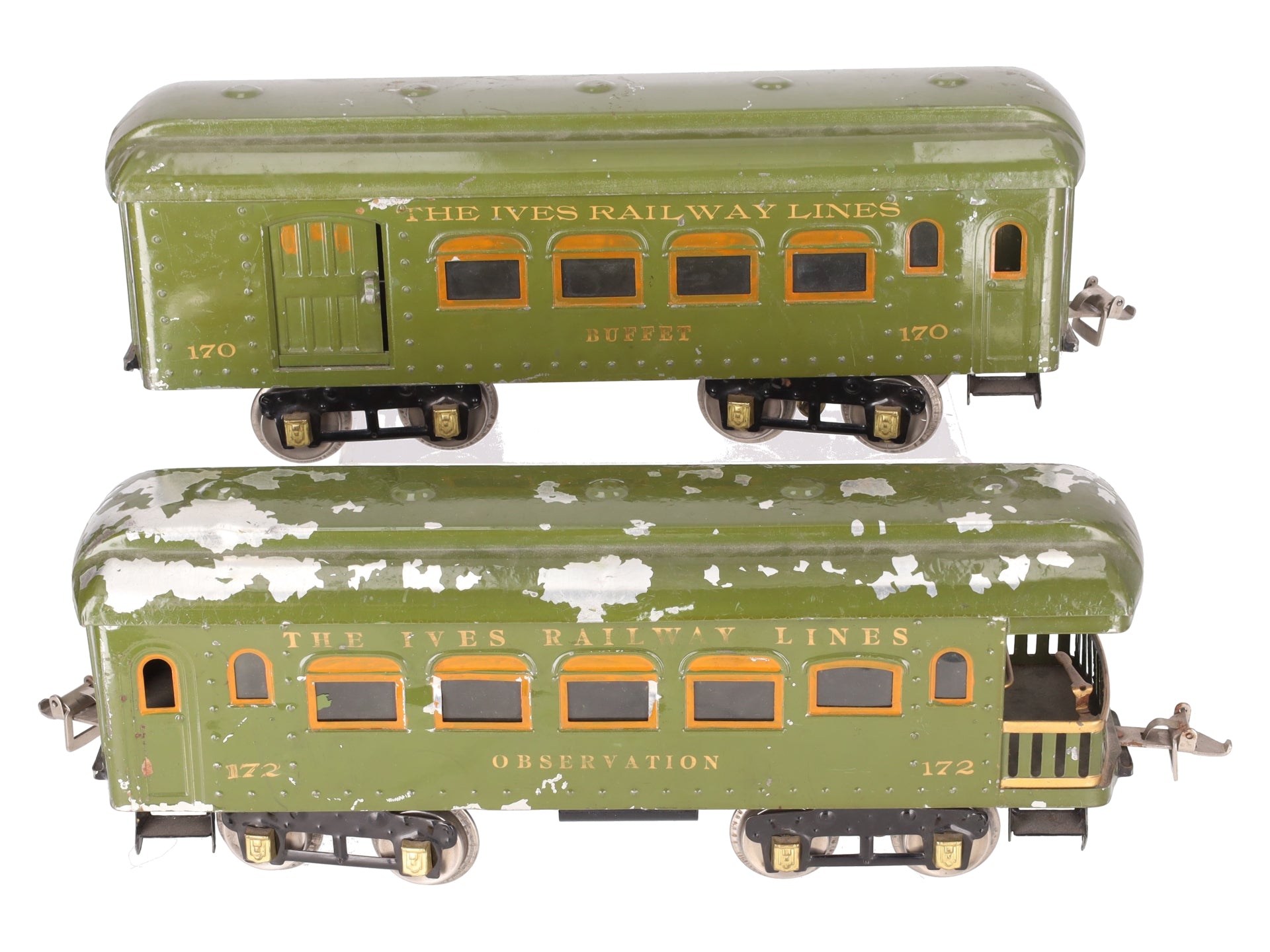 Ives 170/172 Vintage Standard Gauge The Ives Railway Lines Passenger Cars [2] VG