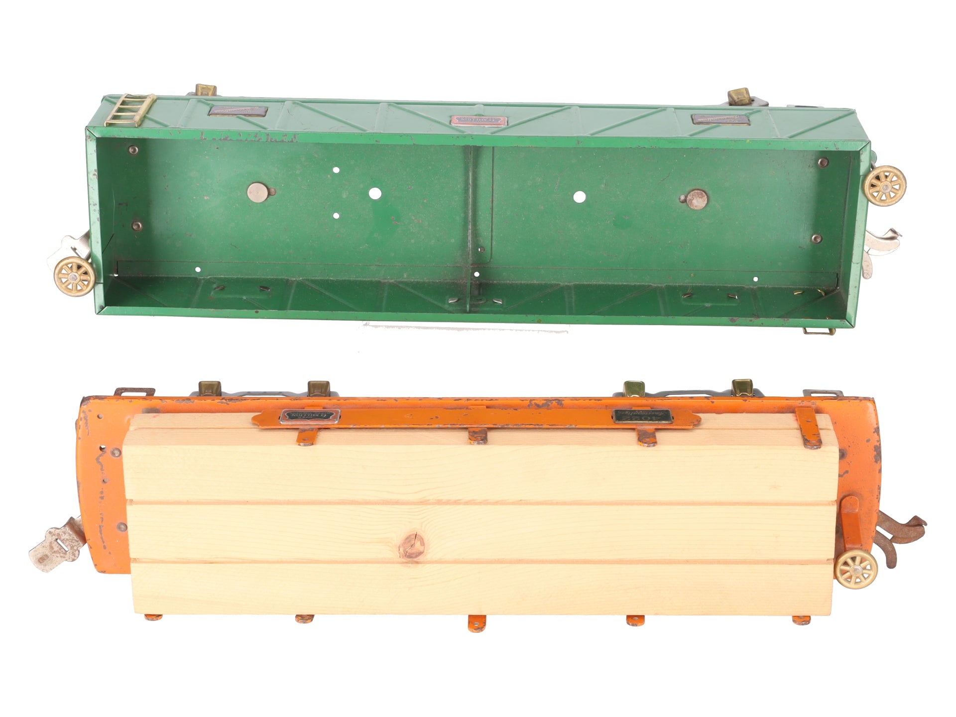 American Flyer 4017/4022 Vintage Standard Gauge Tinplate Gondola & Lumber Car[2] VG