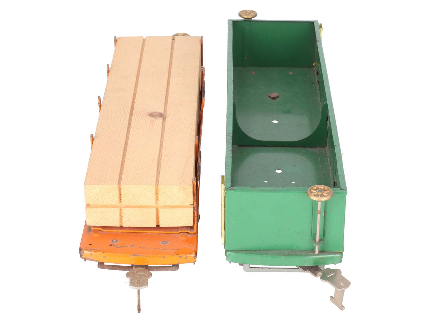 American Flyer 4017/4022 Vintage Standard Gauge Tinplate Gondola & Lumber Car[2] VG