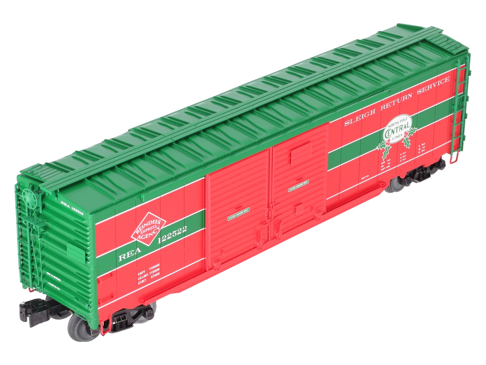 Lionel 2226990 O North Pole Central End Door Boxcar LN/Box