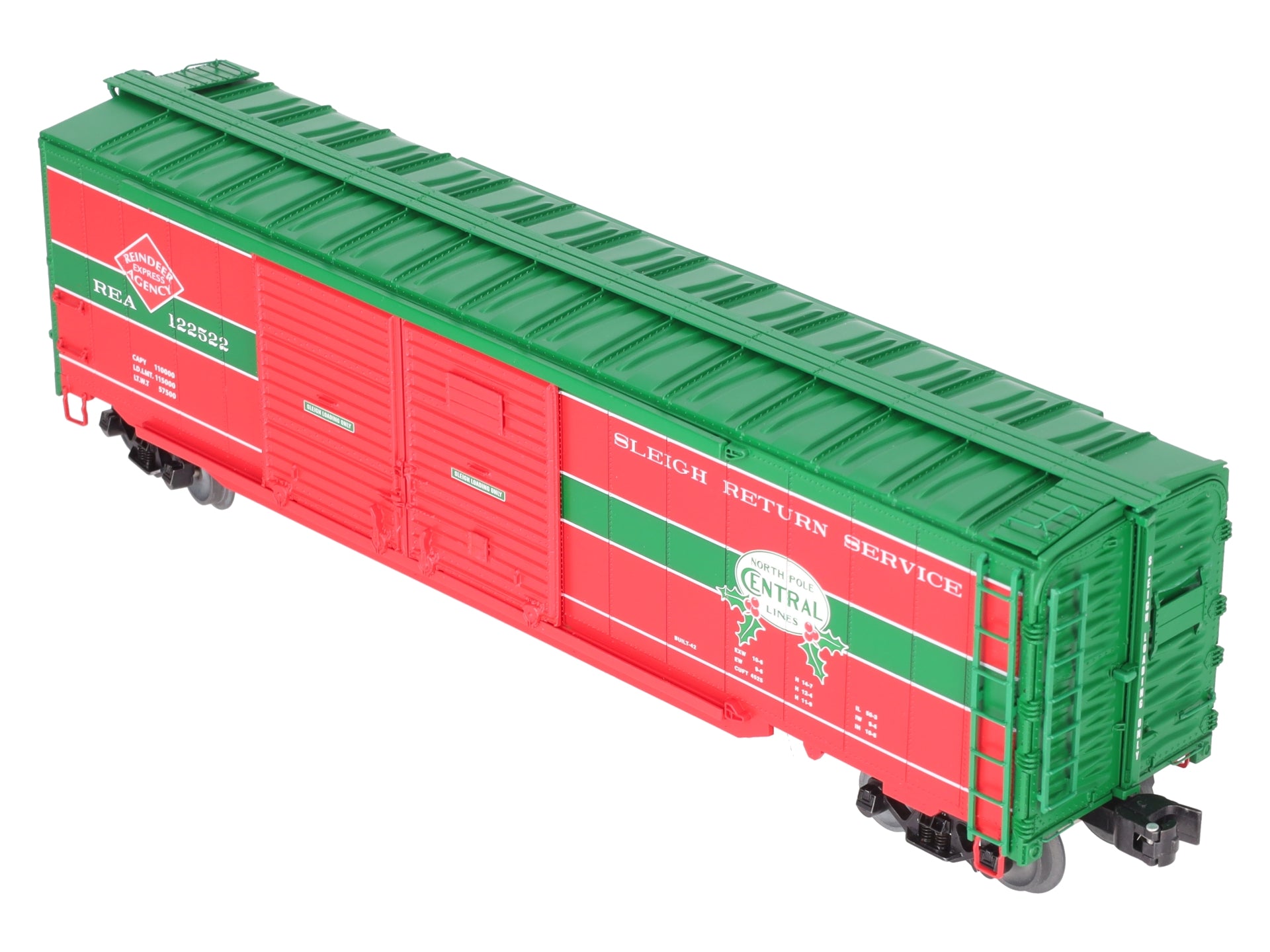 Lionel 2226990 O North Pole Central End Door Boxcar LN/Box