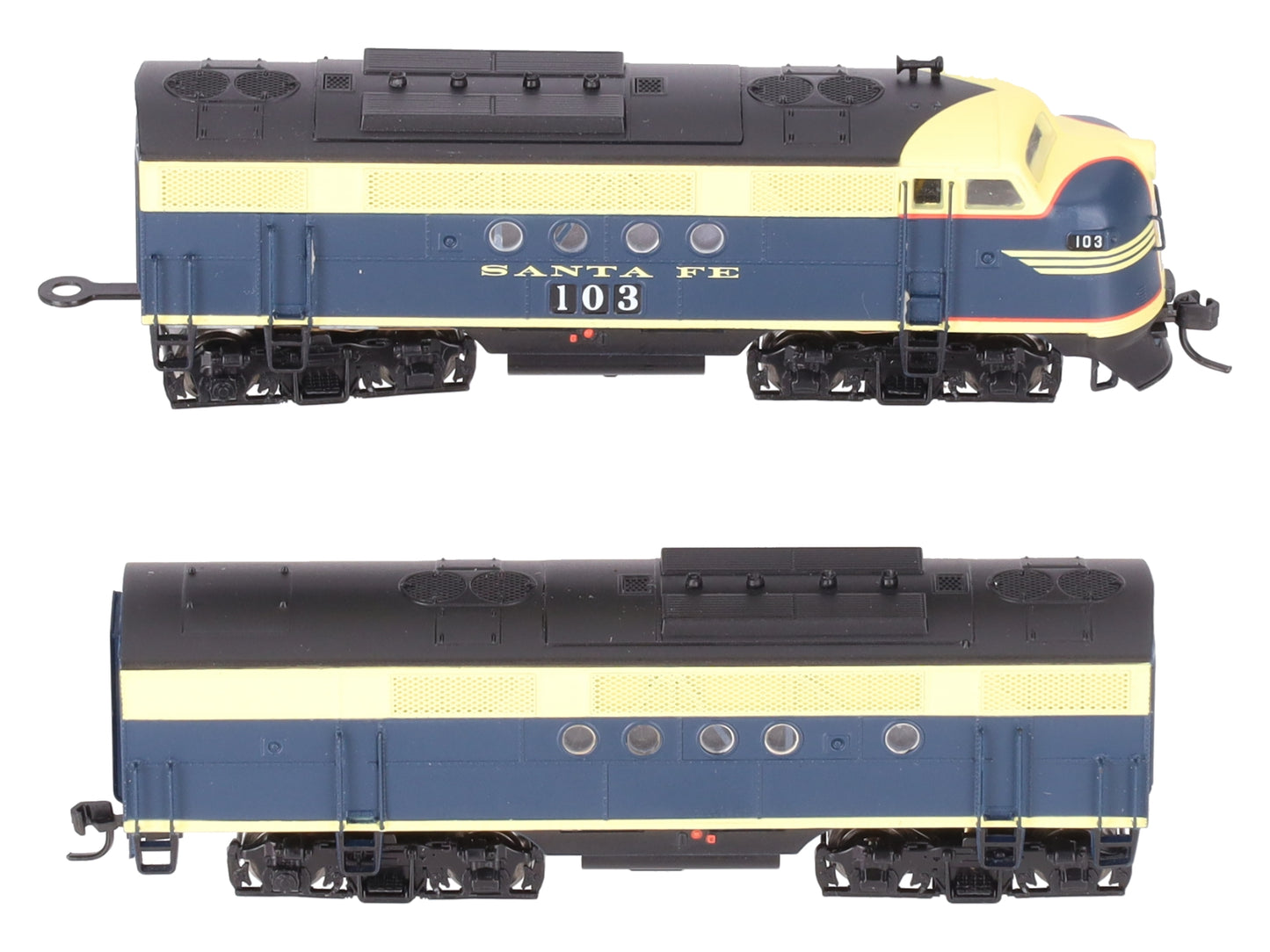 InterMountain 69001-04 N Scale ATSF "Catwhisker II" FT A/B Locomotives #103 EX/Box