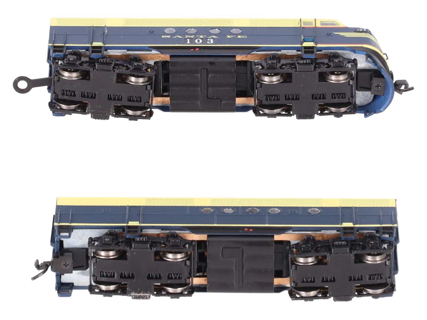 InterMountain 69001-04 N Scale ATSF "Catwhisker II" FT A/B Locomotives #103 EX/Box