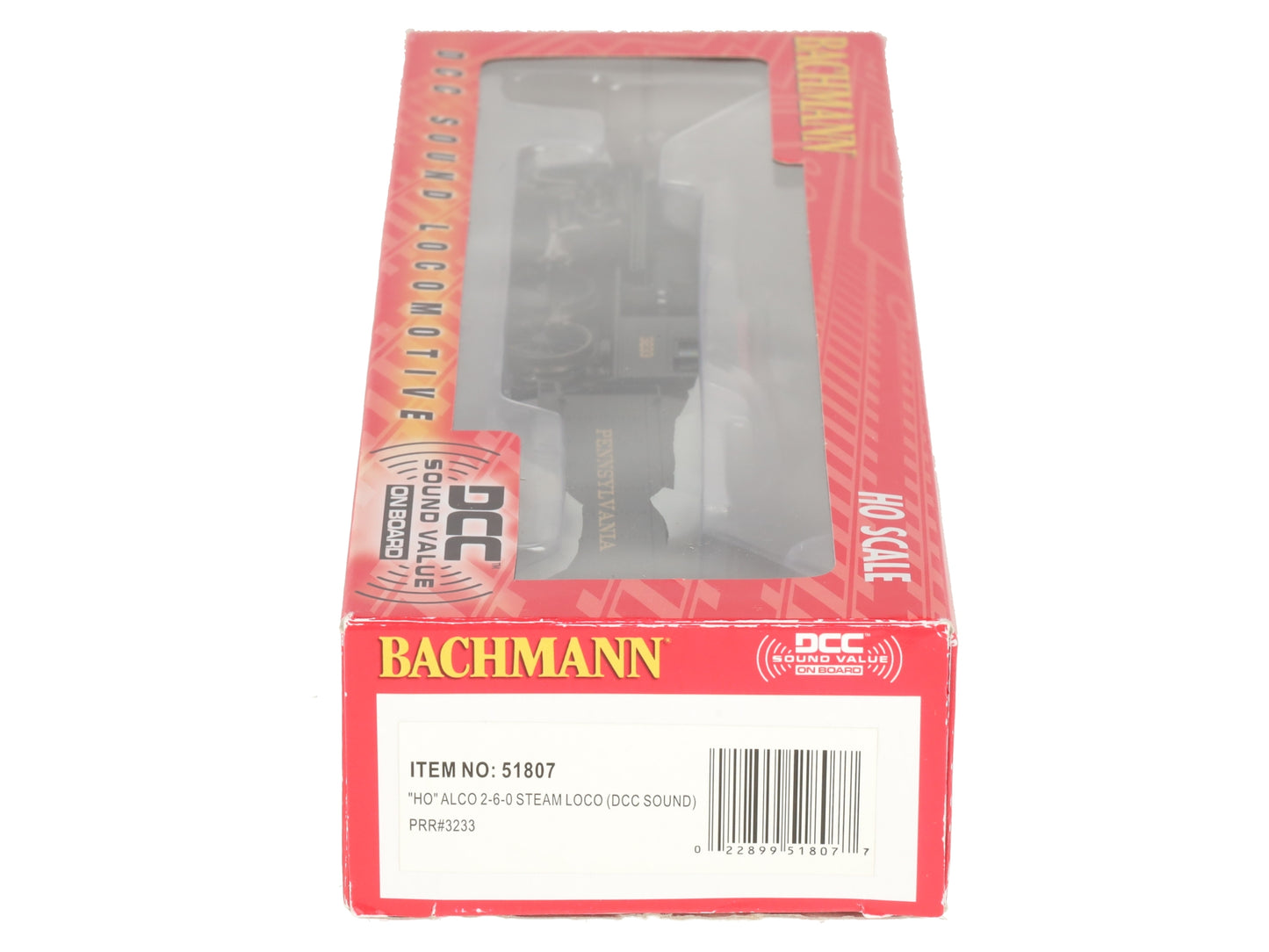 Bachmann 51807 HO Pennsylvania Alco 2-6-0 Steam Locomotive w/Sound & DCC #3233