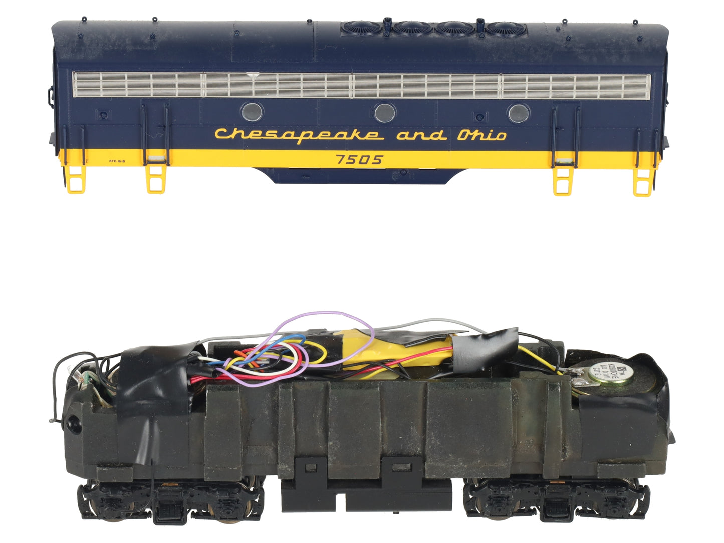 InterMountain 49519WD-01 HO Scale C&O EMD F-7B Diesel B Unit #7505 w DCC & Sound EX/Box