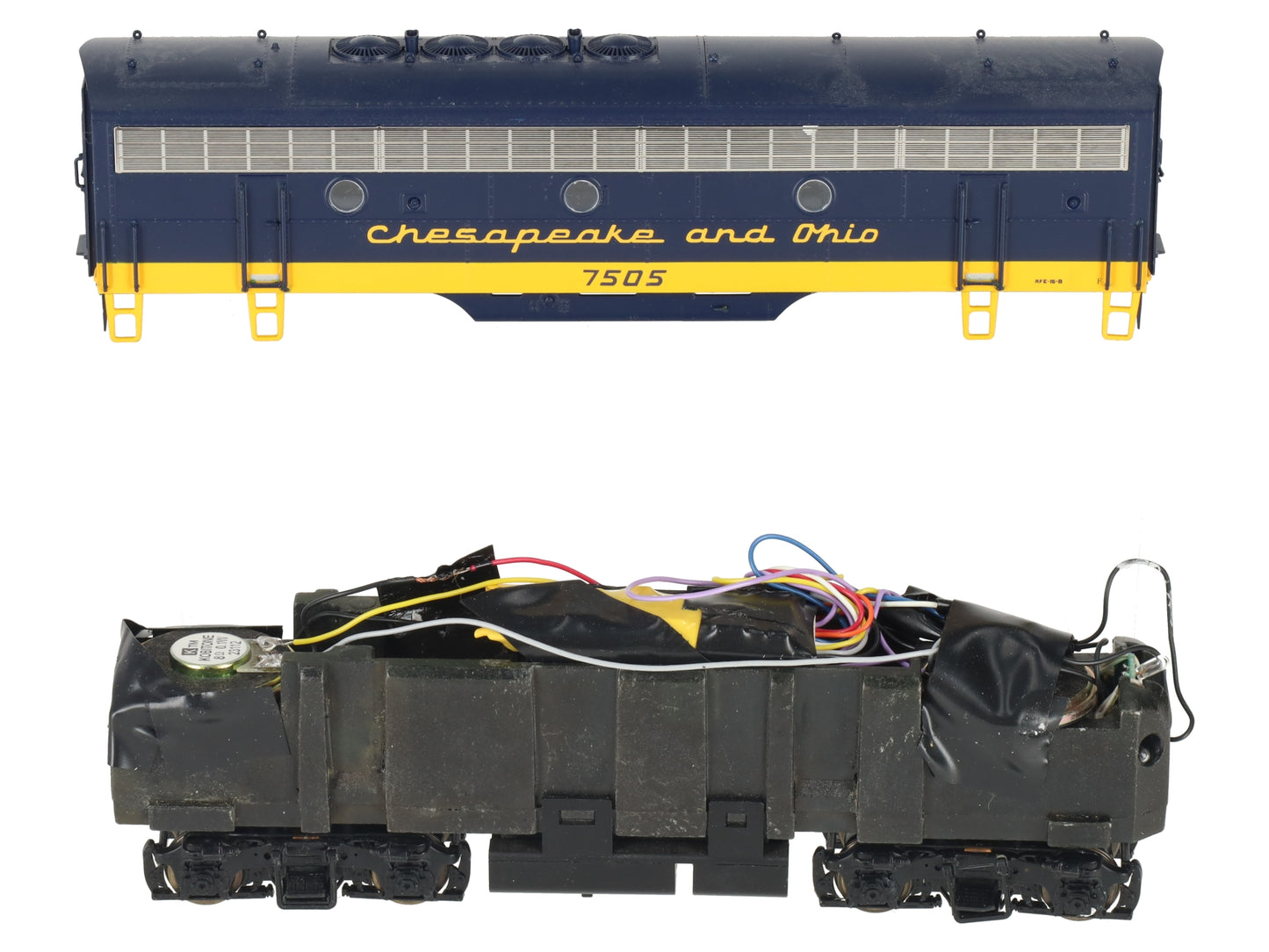 InterMountain 49519WD-01 HO Scale C&O EMD F-7B Diesel B Unit #7505 w DCC & Sound EX/Box
