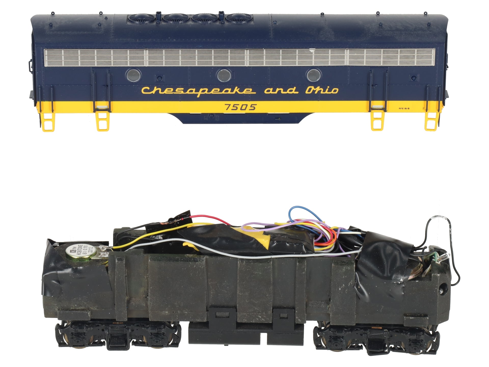 InterMountain 49519WD-01 HO Scale C&O EMD F-7B Diesel B Unit #7505 w DCC & Sound EX/Box