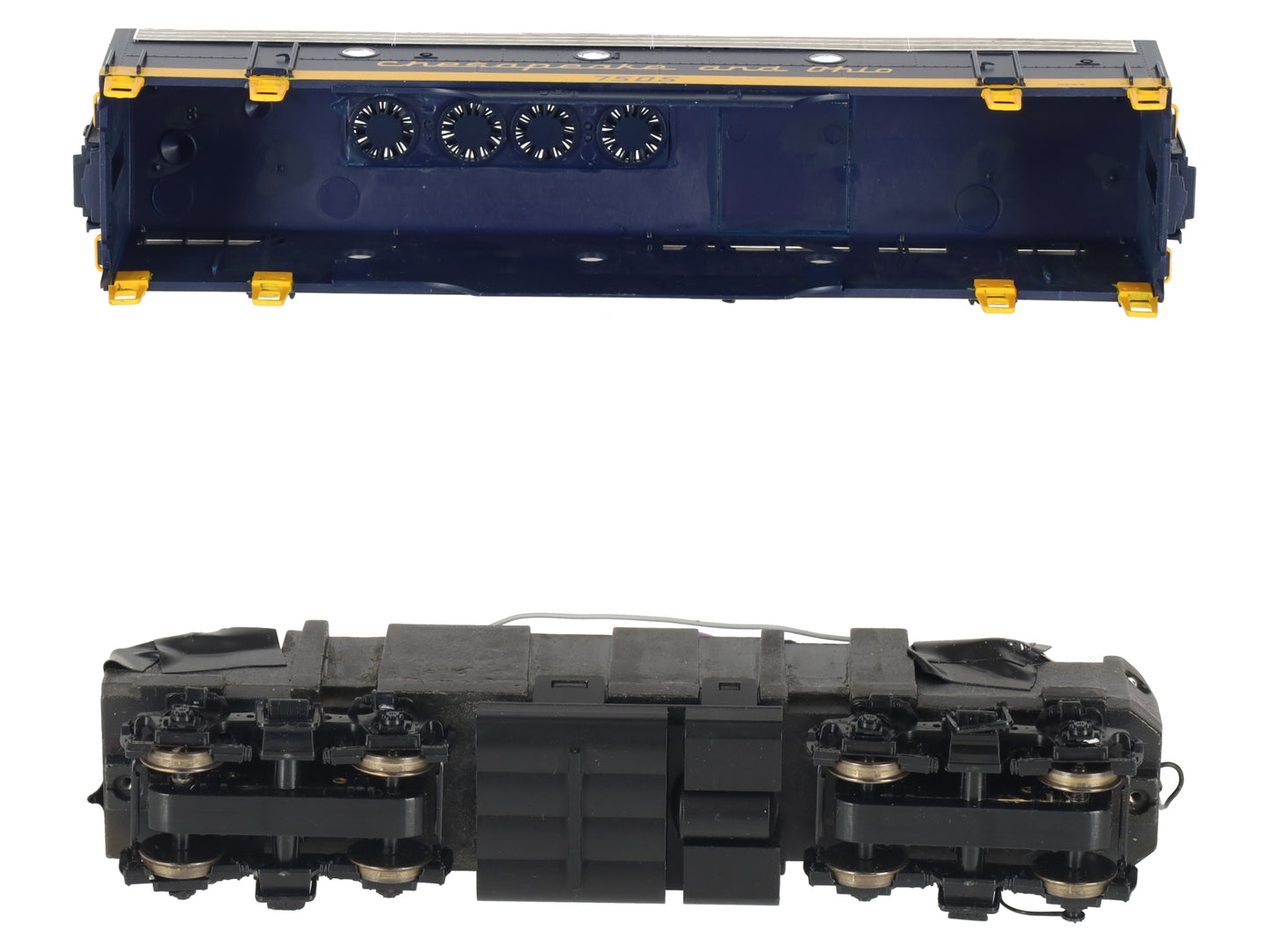 InterMountain 49519WD-01 HO Scale C&O EMD F-7B Diesel B Unit #7505 w DCC & Sound EX/Box