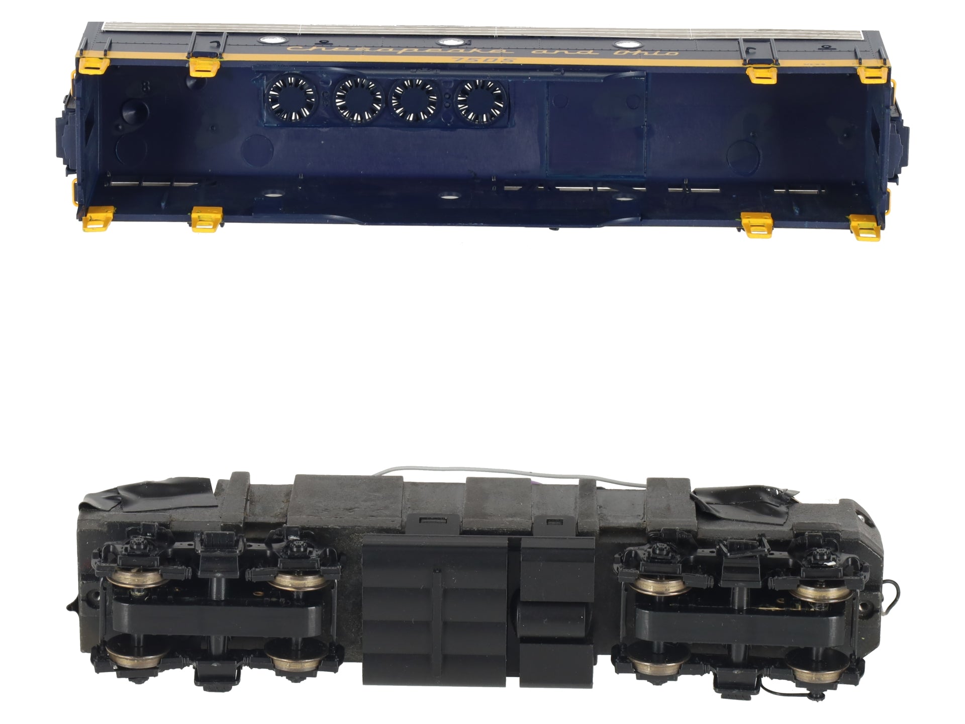InterMountain 49519WD-01 HO Scale C&O EMD F-7B Diesel B Unit #7505 w DCC & Sound EX/Box