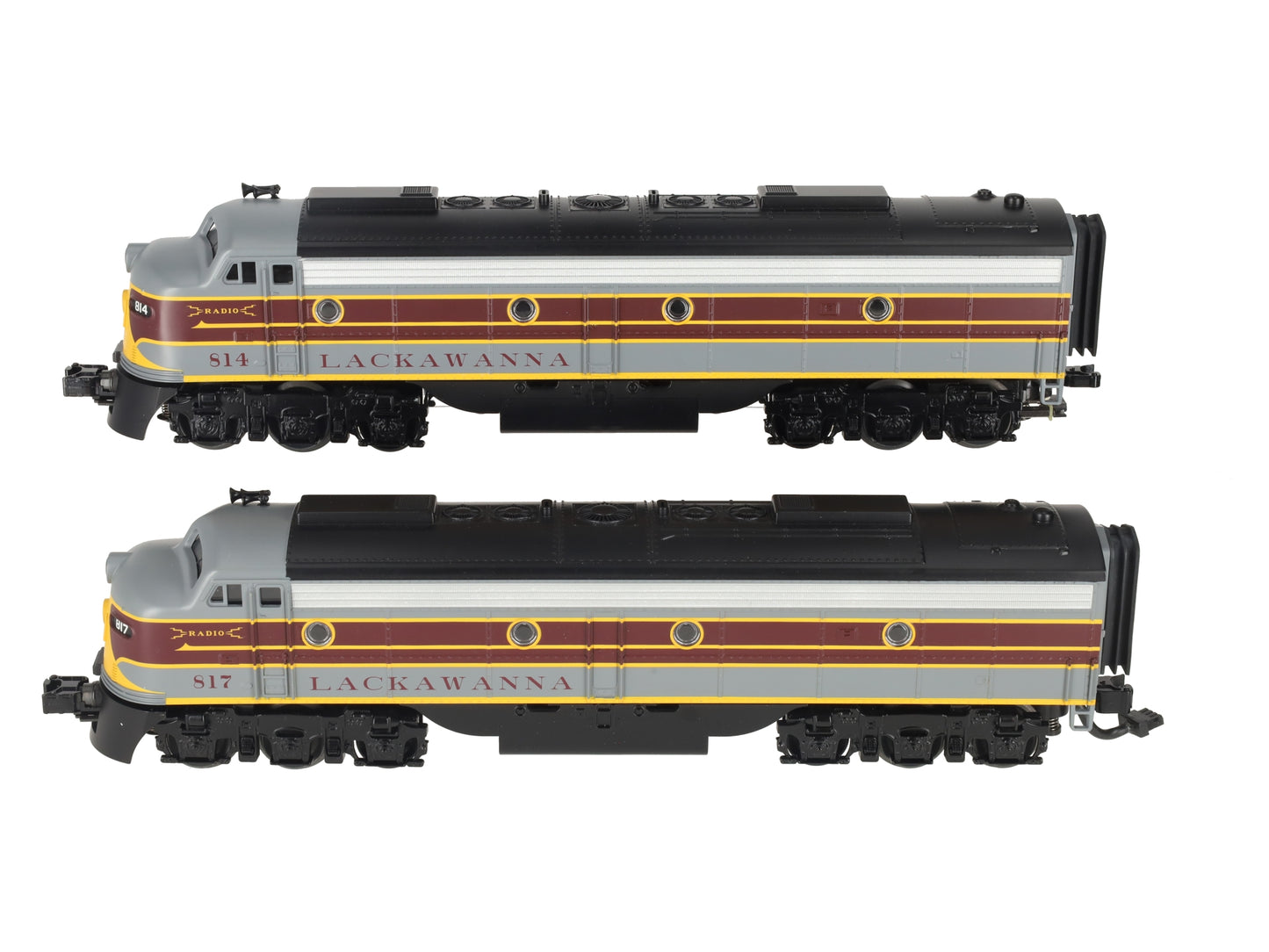 MTH 30-2450-1 O Gauge Lackawanna E-8 AA Diesel Engine Set w/PS 2.0 #814/817 LN/Box