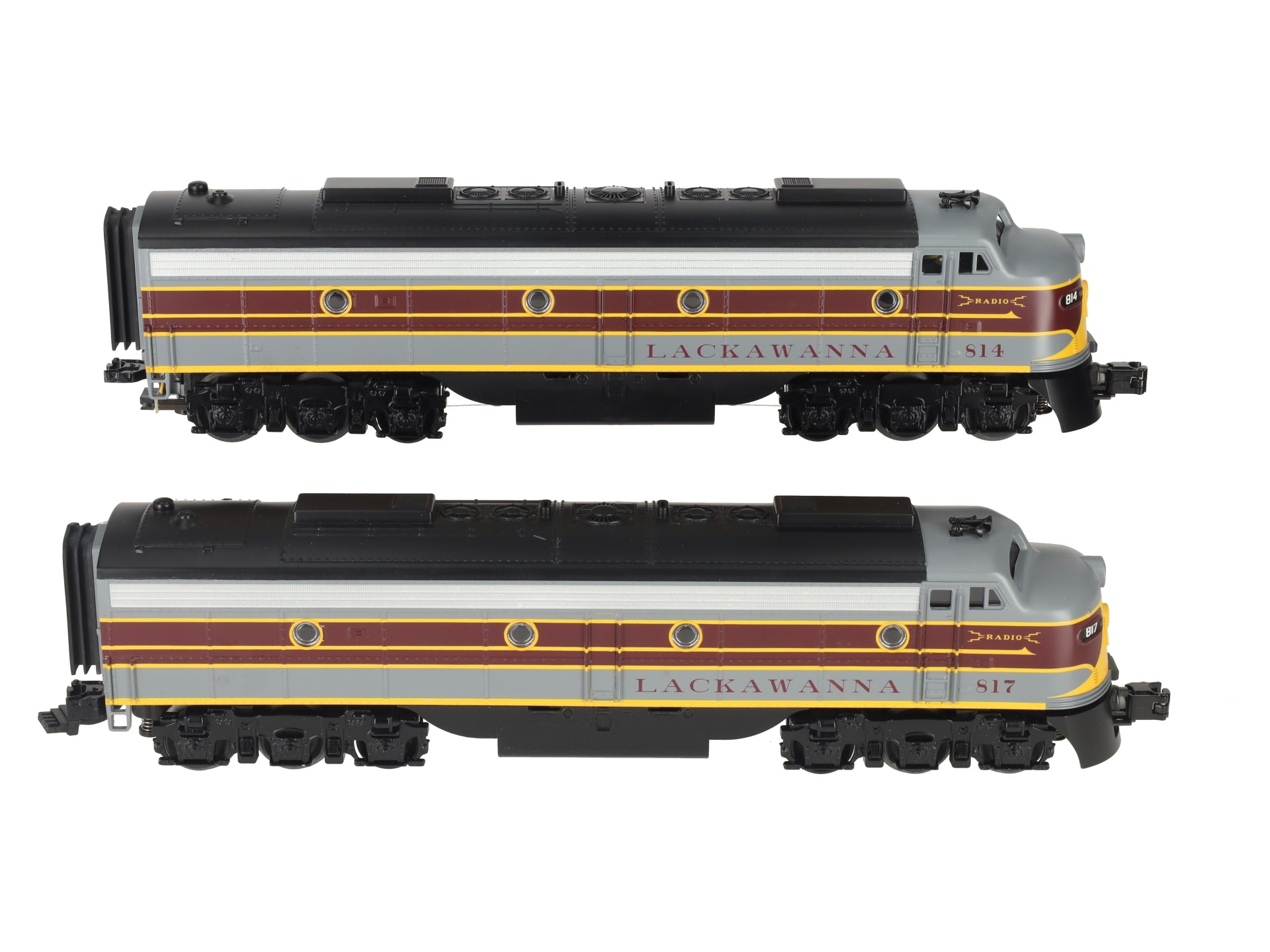 MTH 30-2450-1 O Gauge Lackawanna E-8 AA Diesel Engine Set w/PS 2.0 #814/817 LN/Box