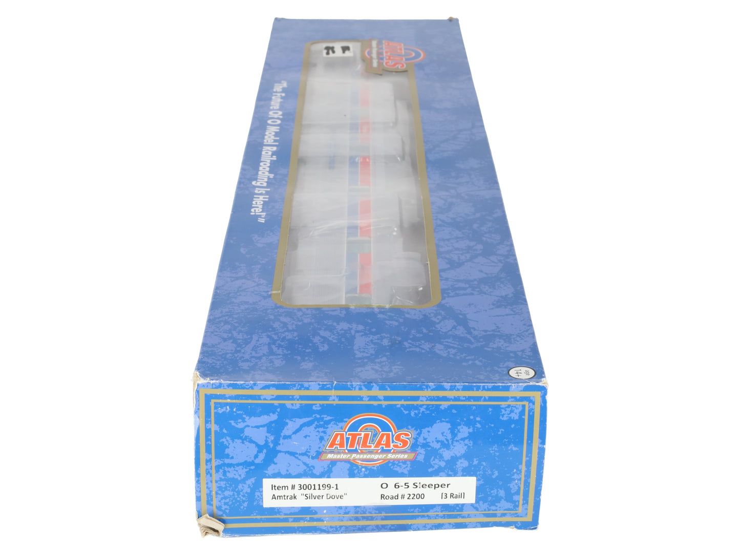 Atlas 3001199-1 O Gauge Amtrak "Silver Dove" Sleeper Car #2200 EX/Box