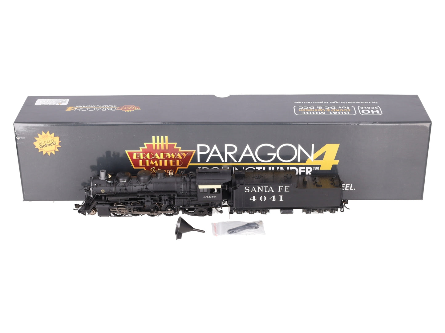 Broadway Limited 4761 HO ATSF 2-8-2 Mikado Steam Locomotive #4041 w/DCC/SND EX/Box