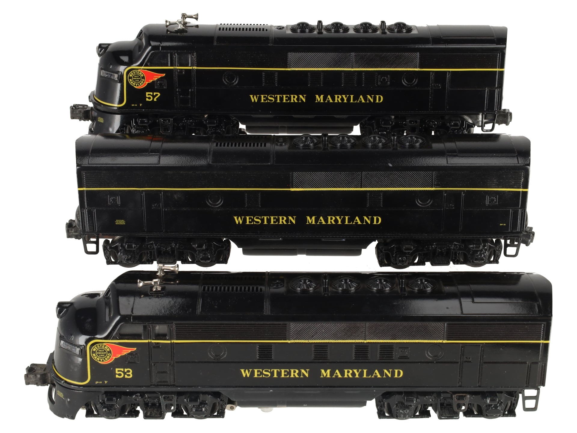 Lionel 2333 Custom Painted Vintage Western Maryland ALCO F3 ABA: #53/57