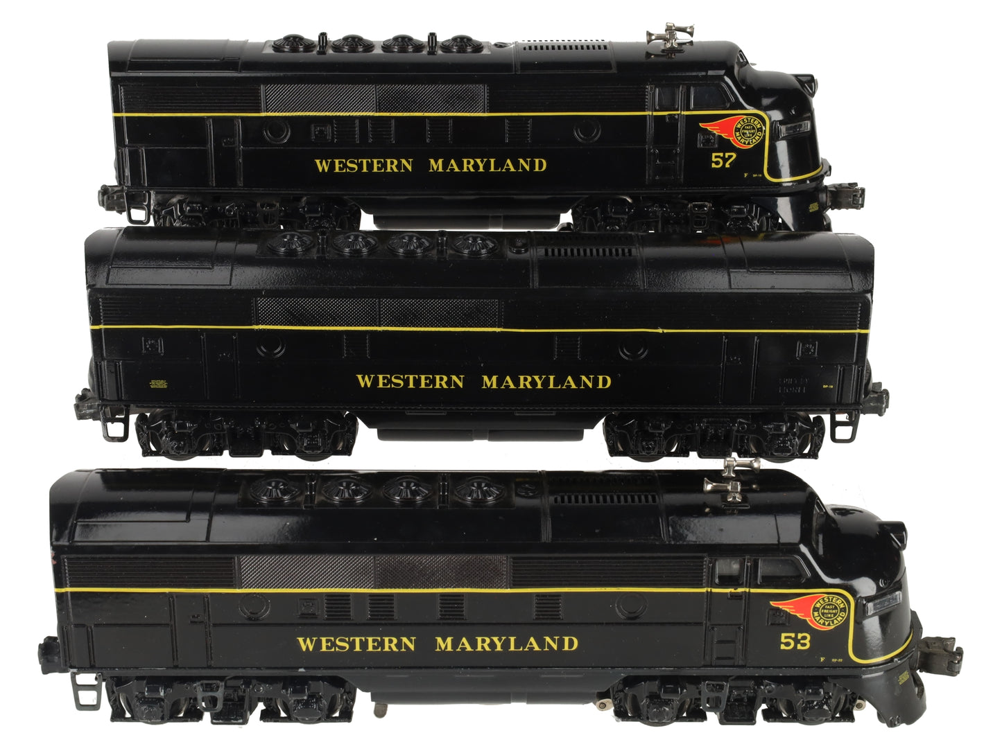 Lionel 2333 Custom Painted Vintage Western Maryland ALCO F3 ABA: #53/57