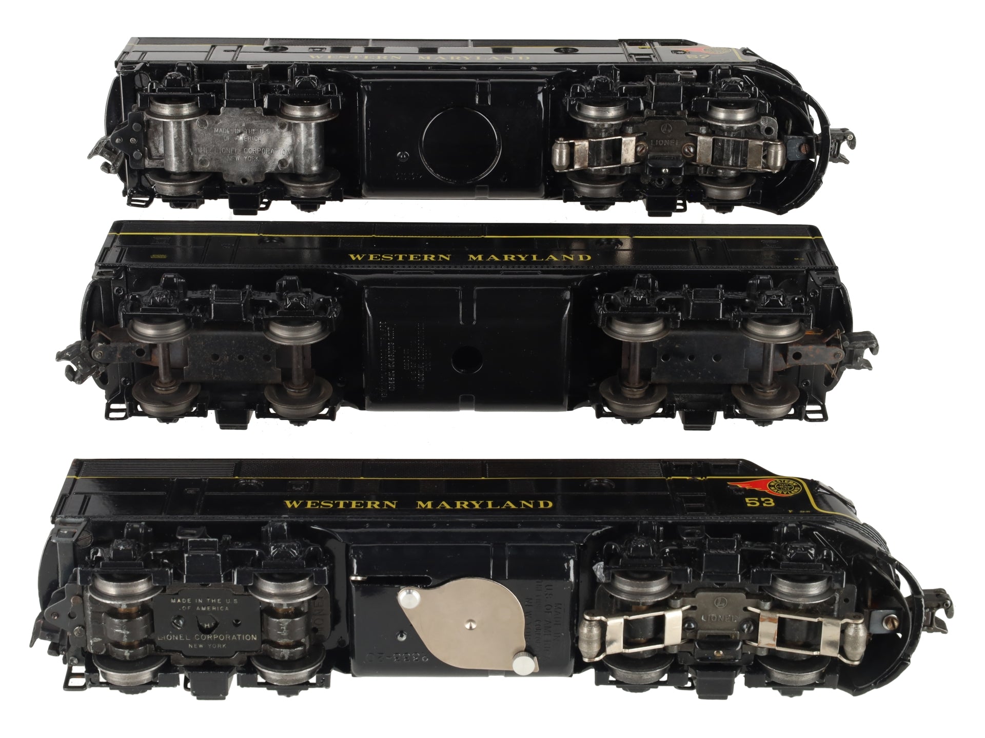 Lionel 2333 Custom Painted Vintage Western Maryland ALCO F3 ABA: #53/57