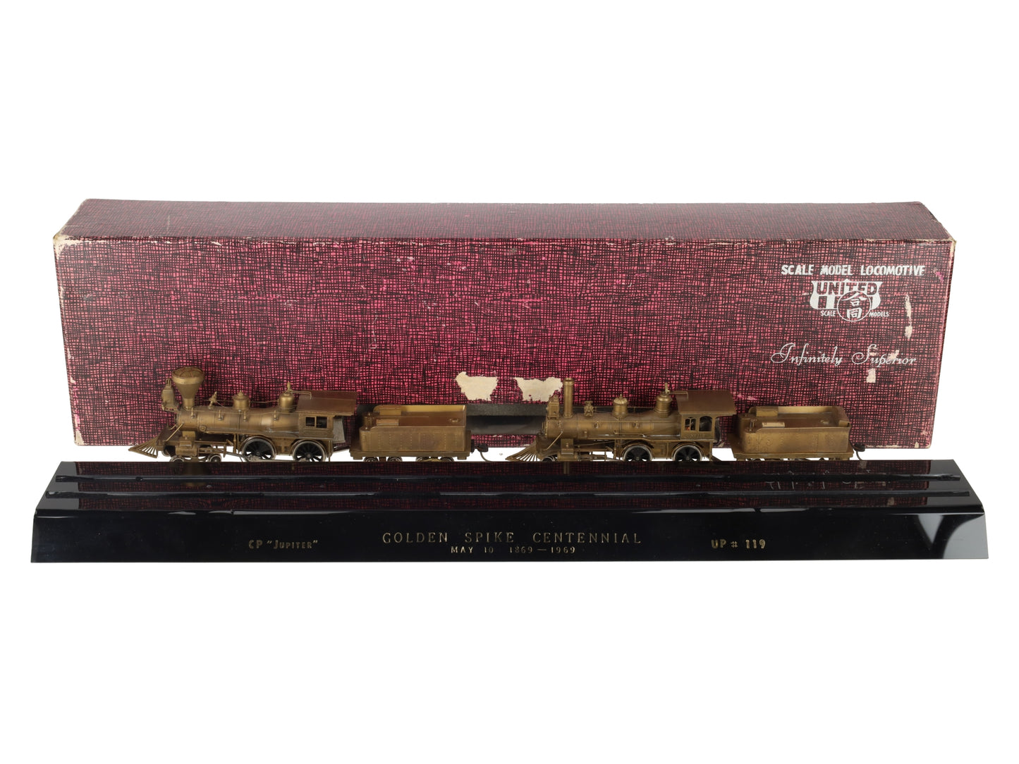 PFM/United Models HO BRASS 4-4-0 Golden Spike Centennial #119 VG/Box