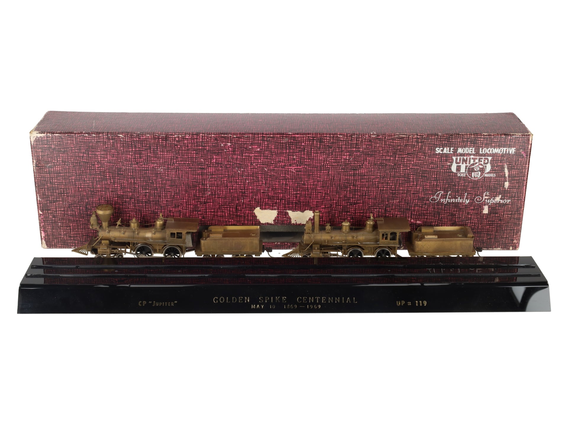 PFM/United Models HO BRASS 4-4-0 Golden Spike Centennial #119 VG/Box