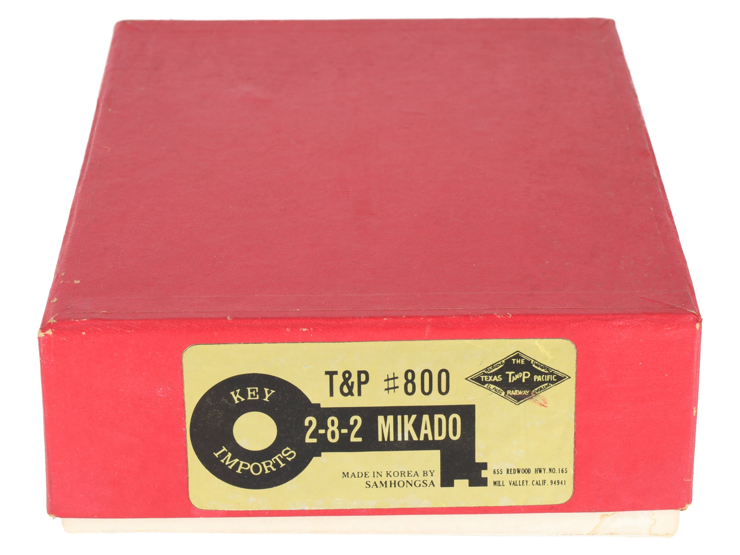 Key Imports HO BRASS T&P 2-8-2 Mikado Steam Loco & Tender #800 VG/Box