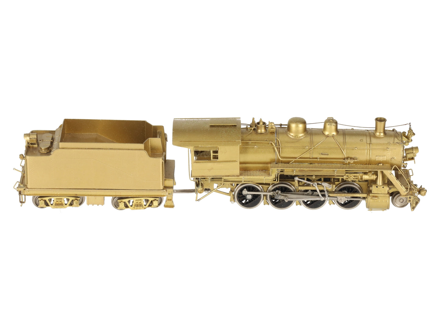 Overland Models/Kobra HO Scale Brass Undecorated 2-8-0 Steam Locomotive w/Tender VG