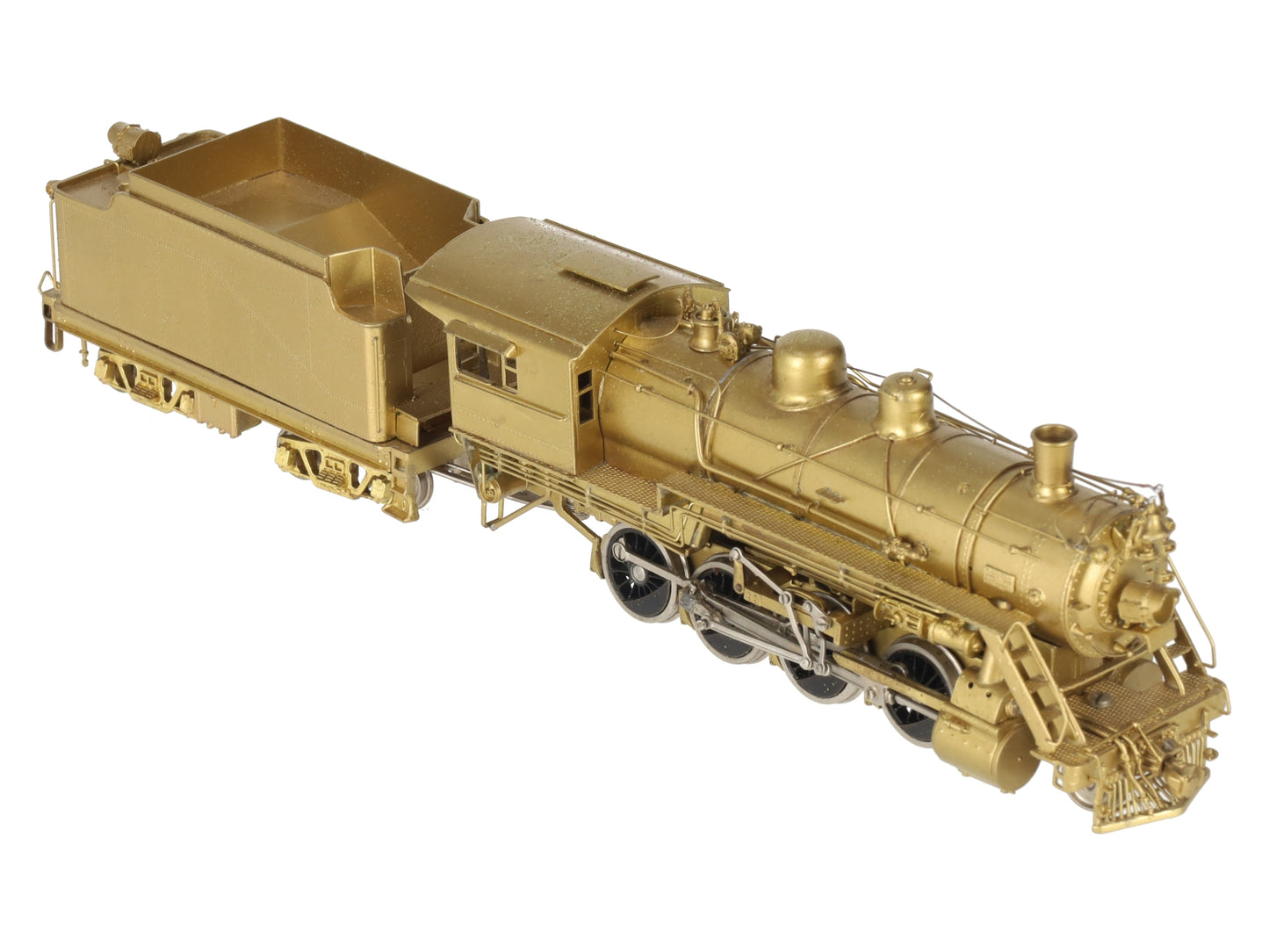 Overland Models/Kobra HO Scale Brass Undecorated 2-8-0 Steam Locomotive w/Tender VG