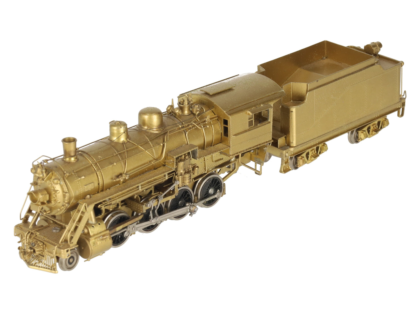 Overland Models/Kobra HO Scale Brass Undecorated 2-8-0 Steam Locomotive w/Tender VG