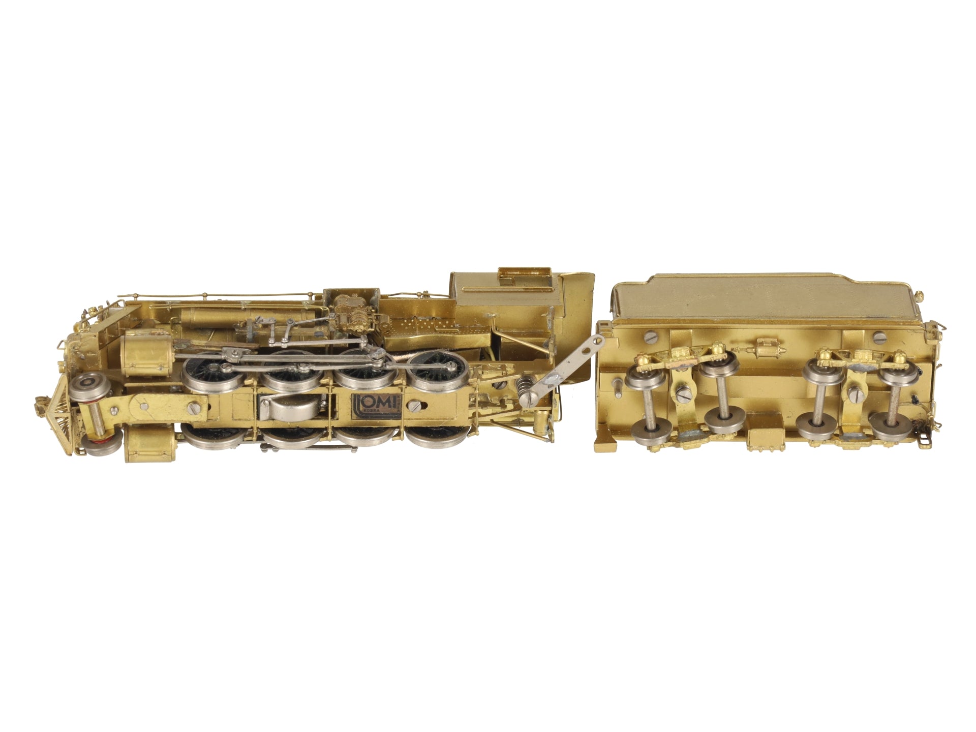 Overland Models/Kobra HO Scale Brass Undecorated 2-8-0 Steam Locomotive w/Tender VG