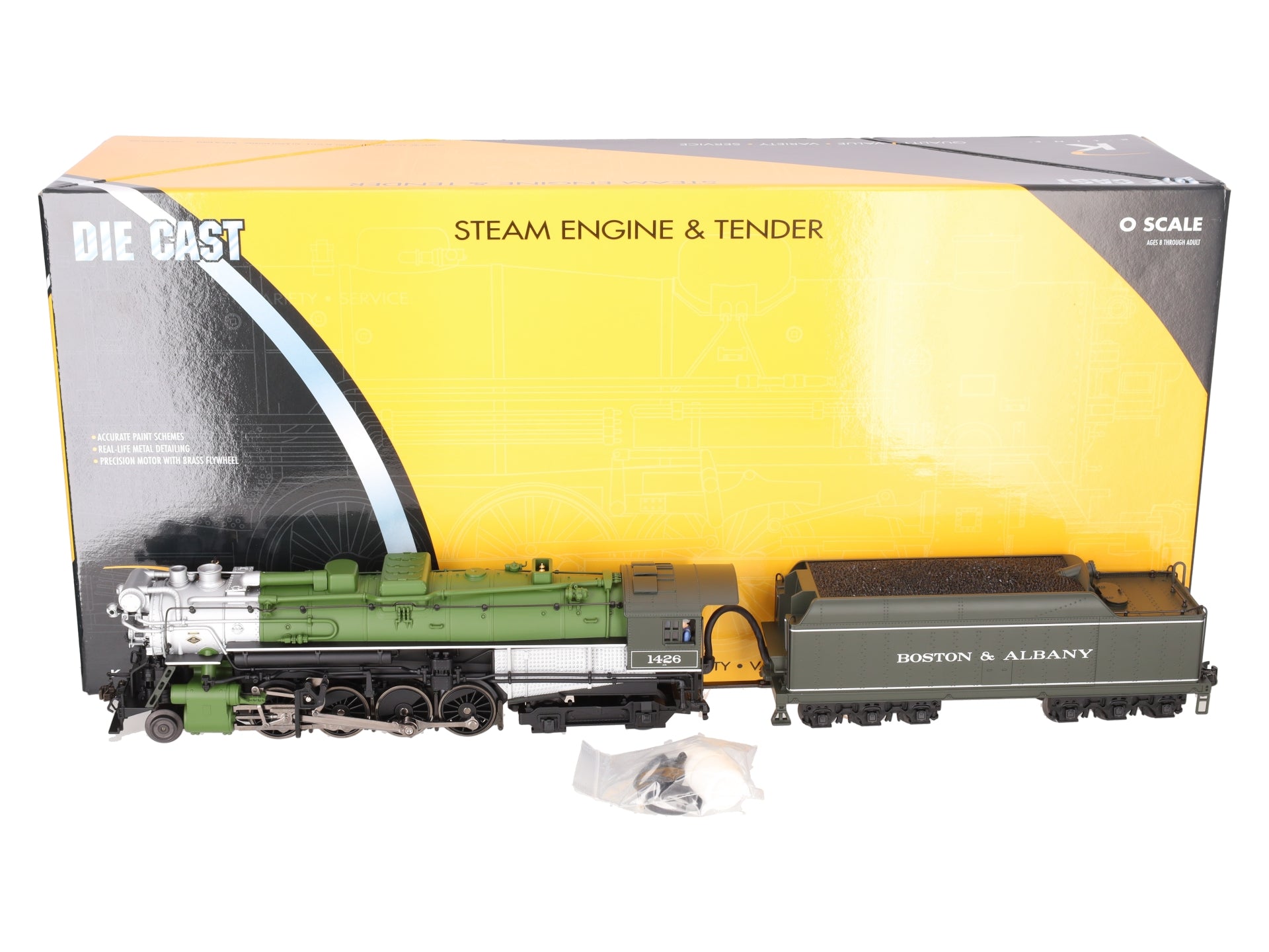 K-Line K3670-1426CC Boston & Albany Berkshire Steam Loco #1426 with TMCC LN/Box