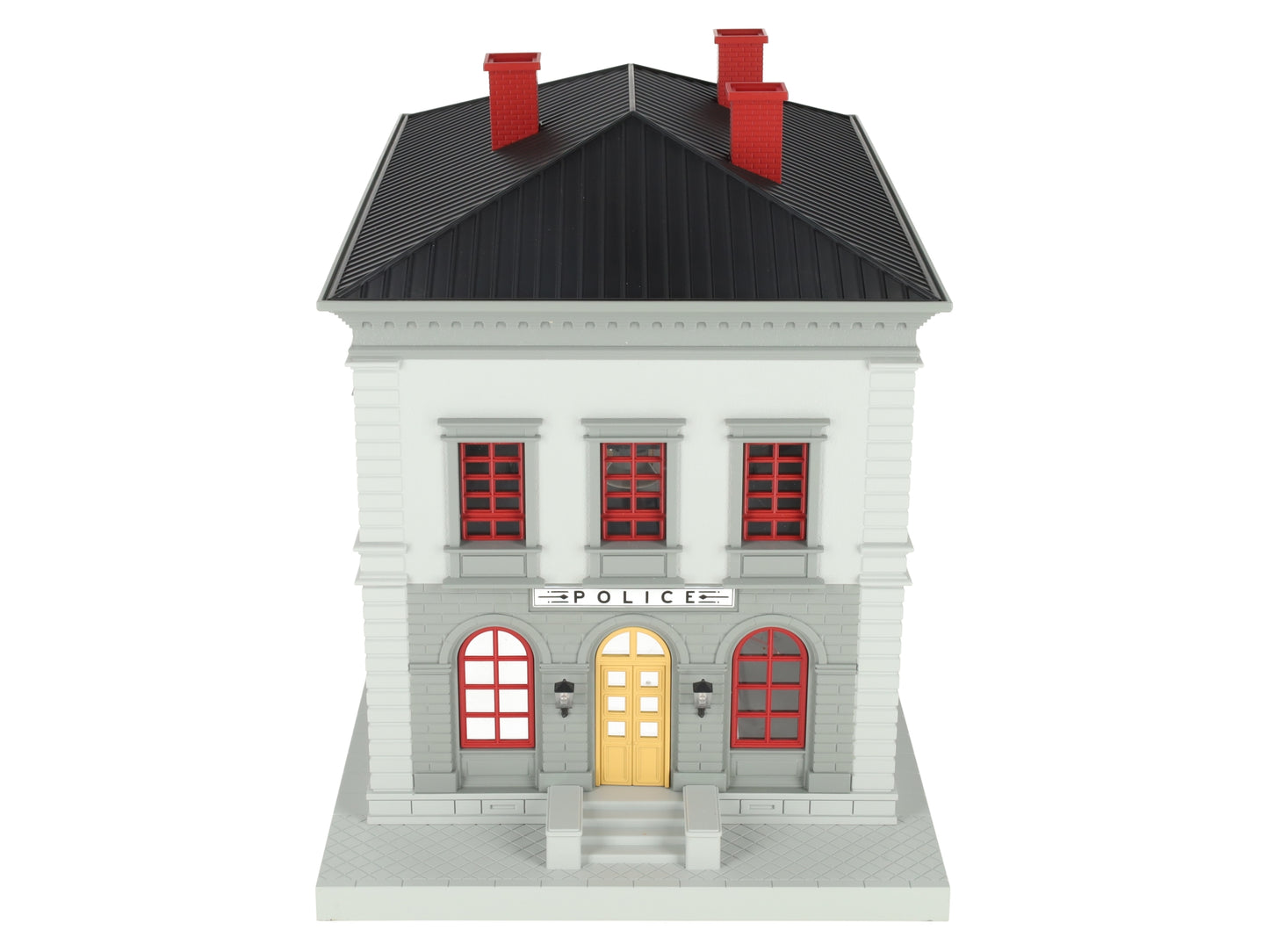 MTH 30-9099 O Gray & Maroon Police Station Assembled Building LN/Box