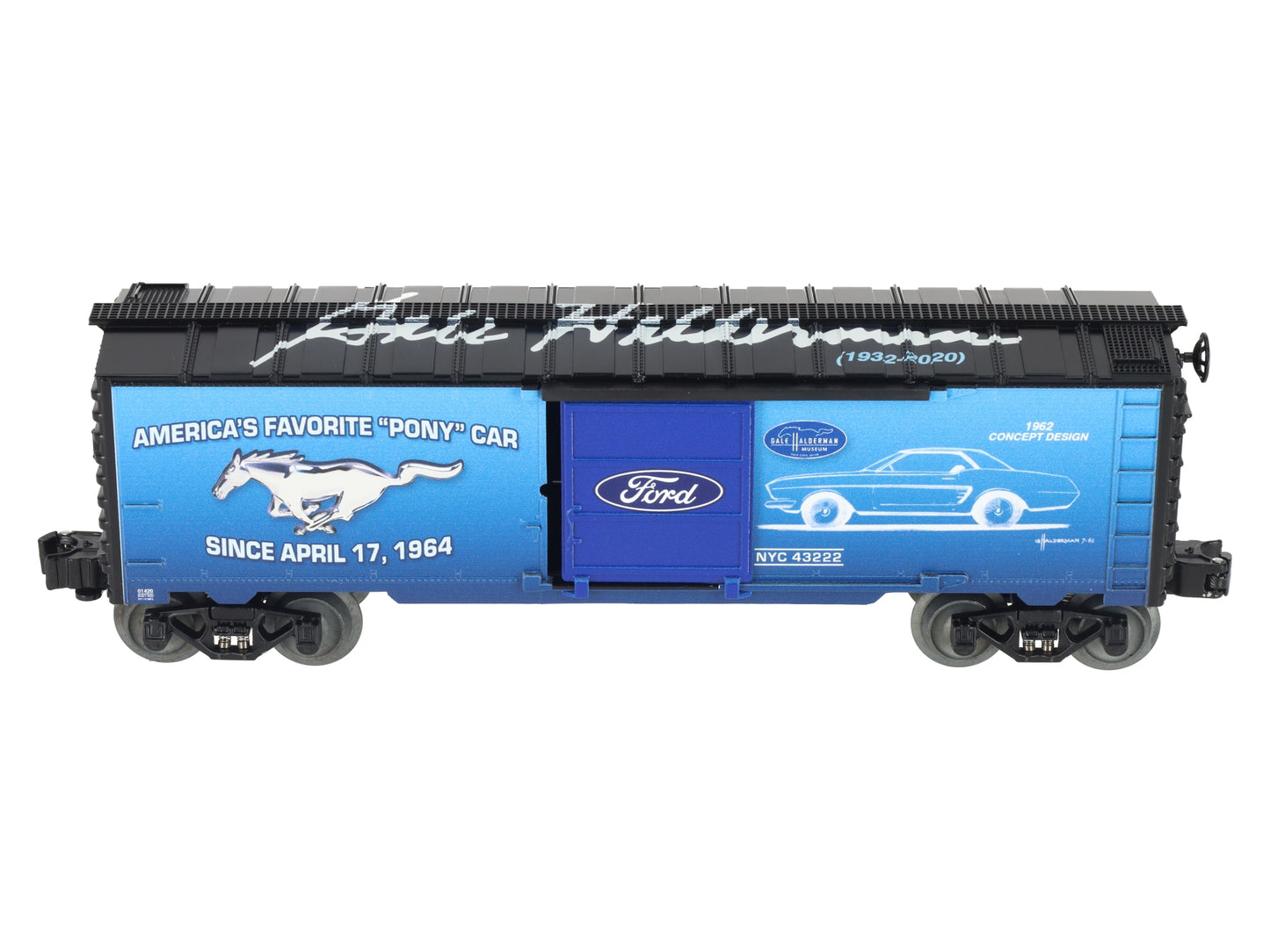 Lionel 2201420 O Ford-Halderman Mustang Boxcar #43222 LN/Box