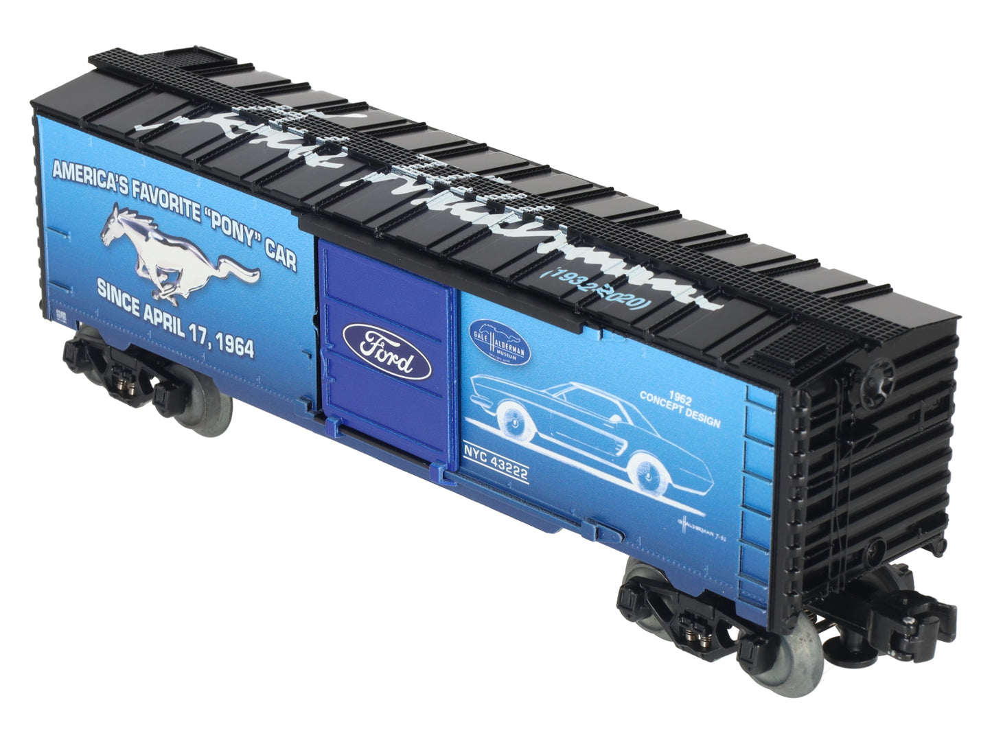 Lionel 2201420 O Ford-Halderman Mustang Boxcar #43222 LN/Box